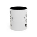 Bride Coffee Mug — Christian Cross & Hearts Accent Mug (Matthew 19:6)