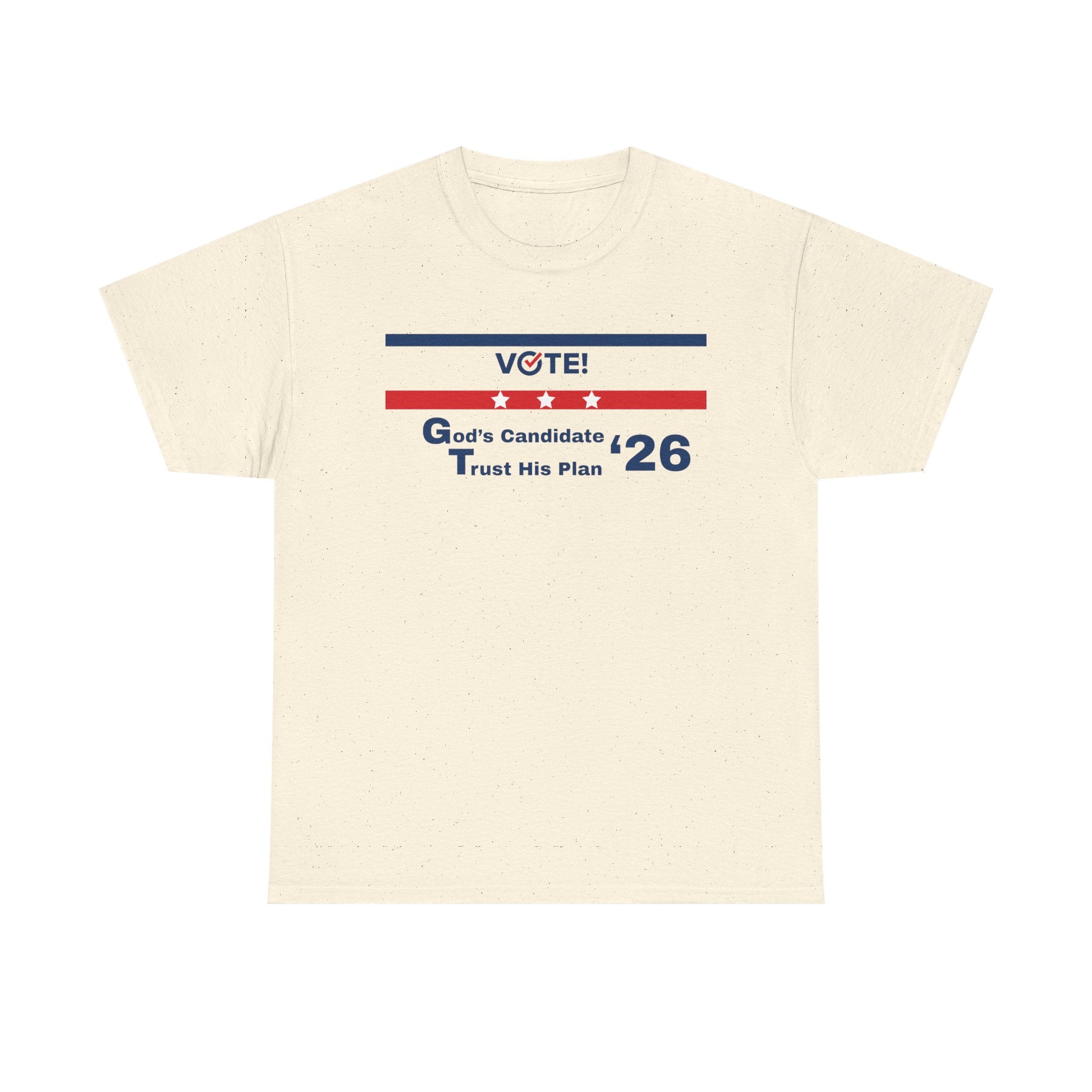 Vote! Gods Candidate Trust His Plan T-Shirt  - Election 2026 Faith Shirt, Christian Political Shirt