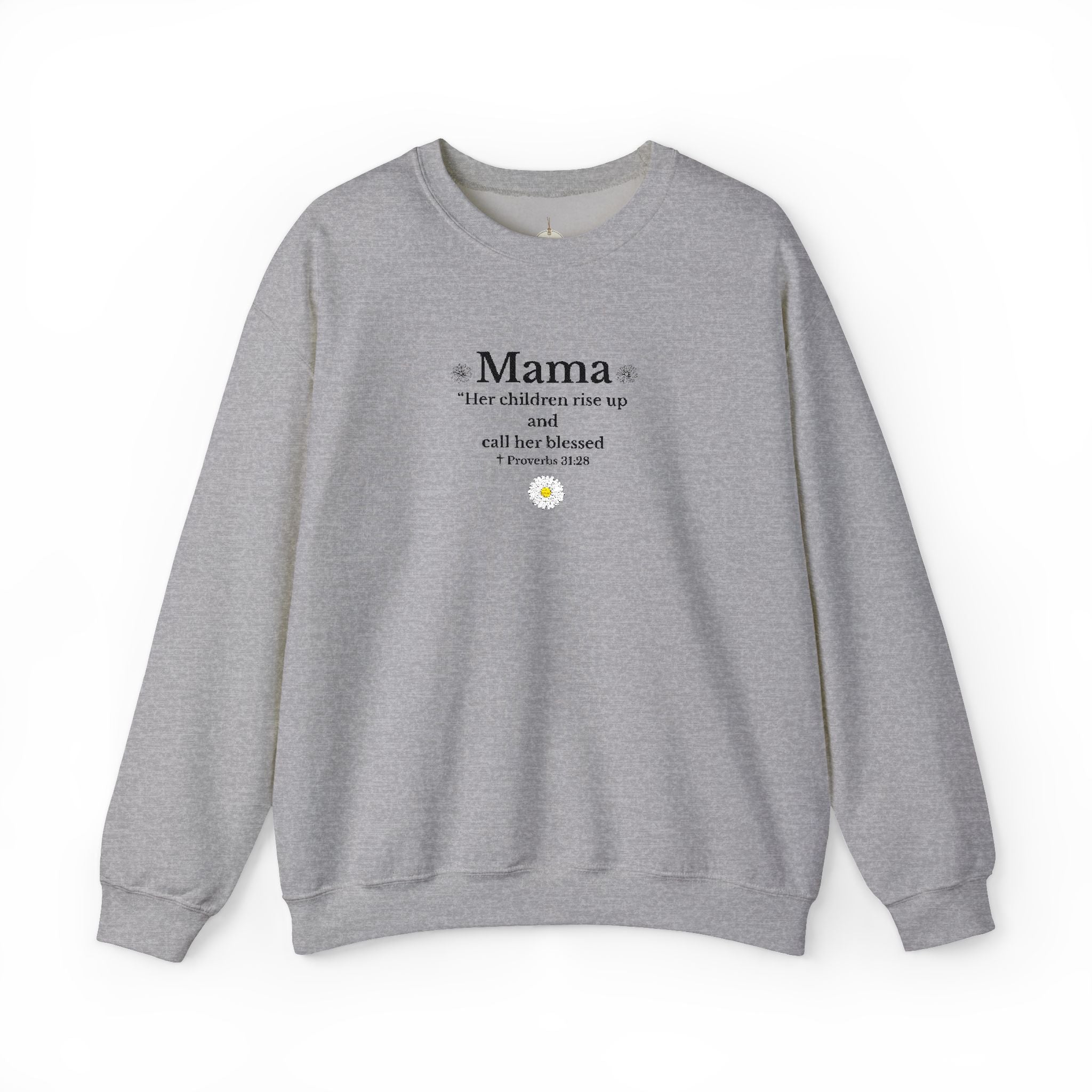 Mama Sunshine Crewneck Sweatshirt — "Mama the sunshine in my soul" Cozy Mom Gift - Embroidered