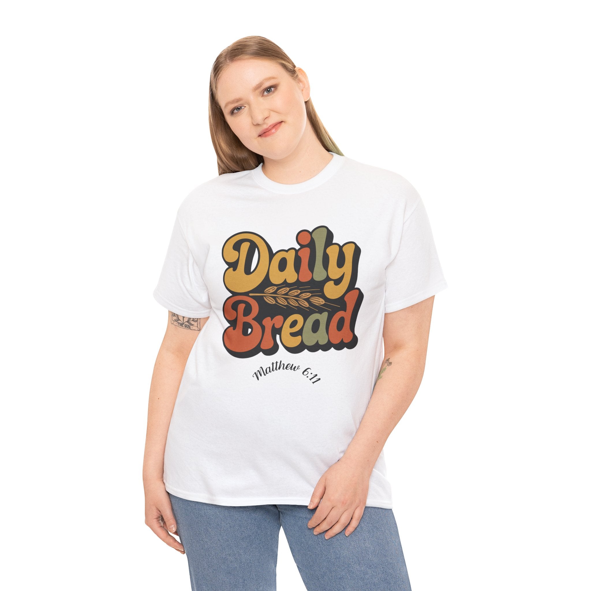 Daily Bread Shirt, Matthew 6:11, Retro Christian Shirt, Vintage Faith Shirt, Lord's Prayer Shirt, Christian Gift, Scripture Shirt