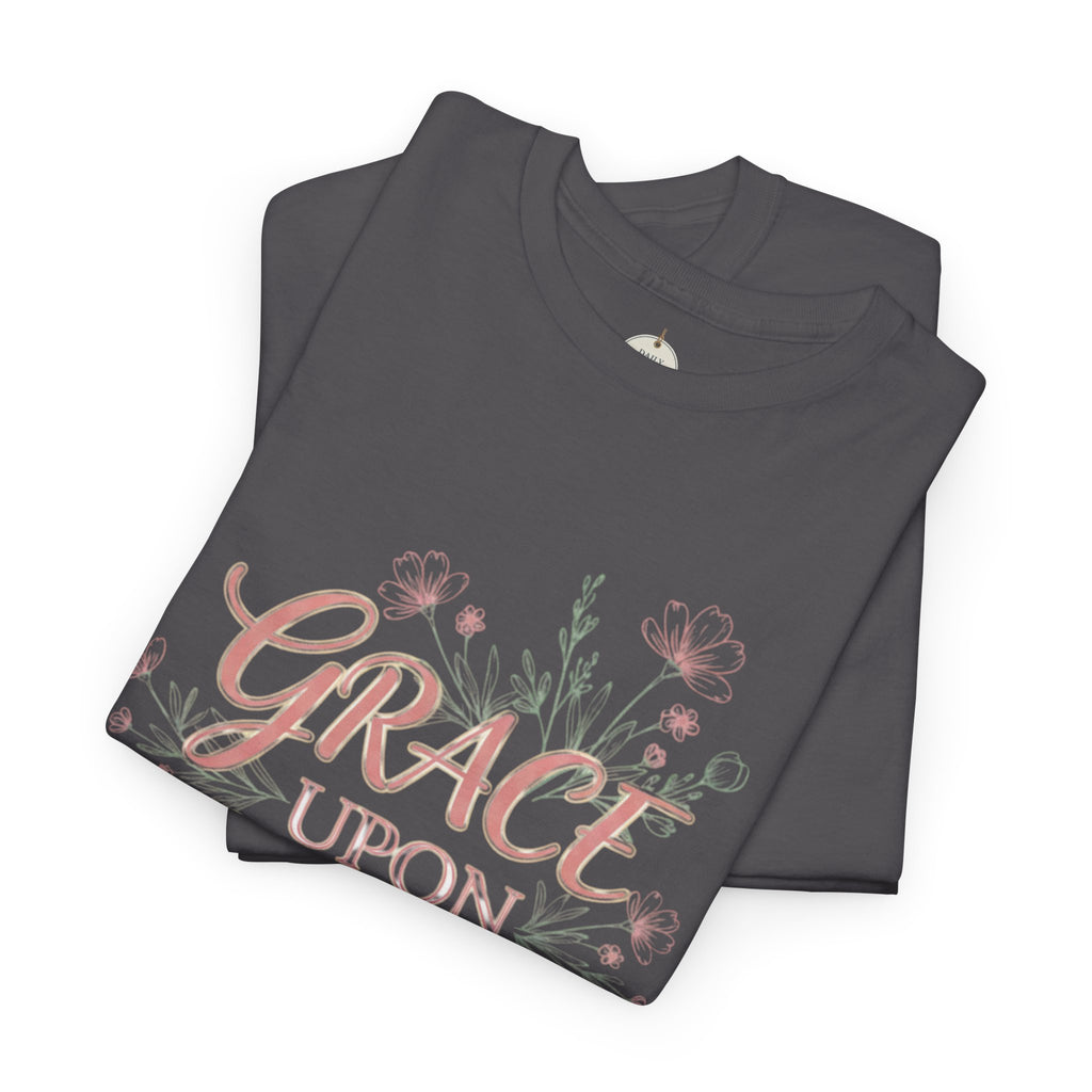 Grace Upon Grace Tee — John 1:16 Floral Christian T-Shirt