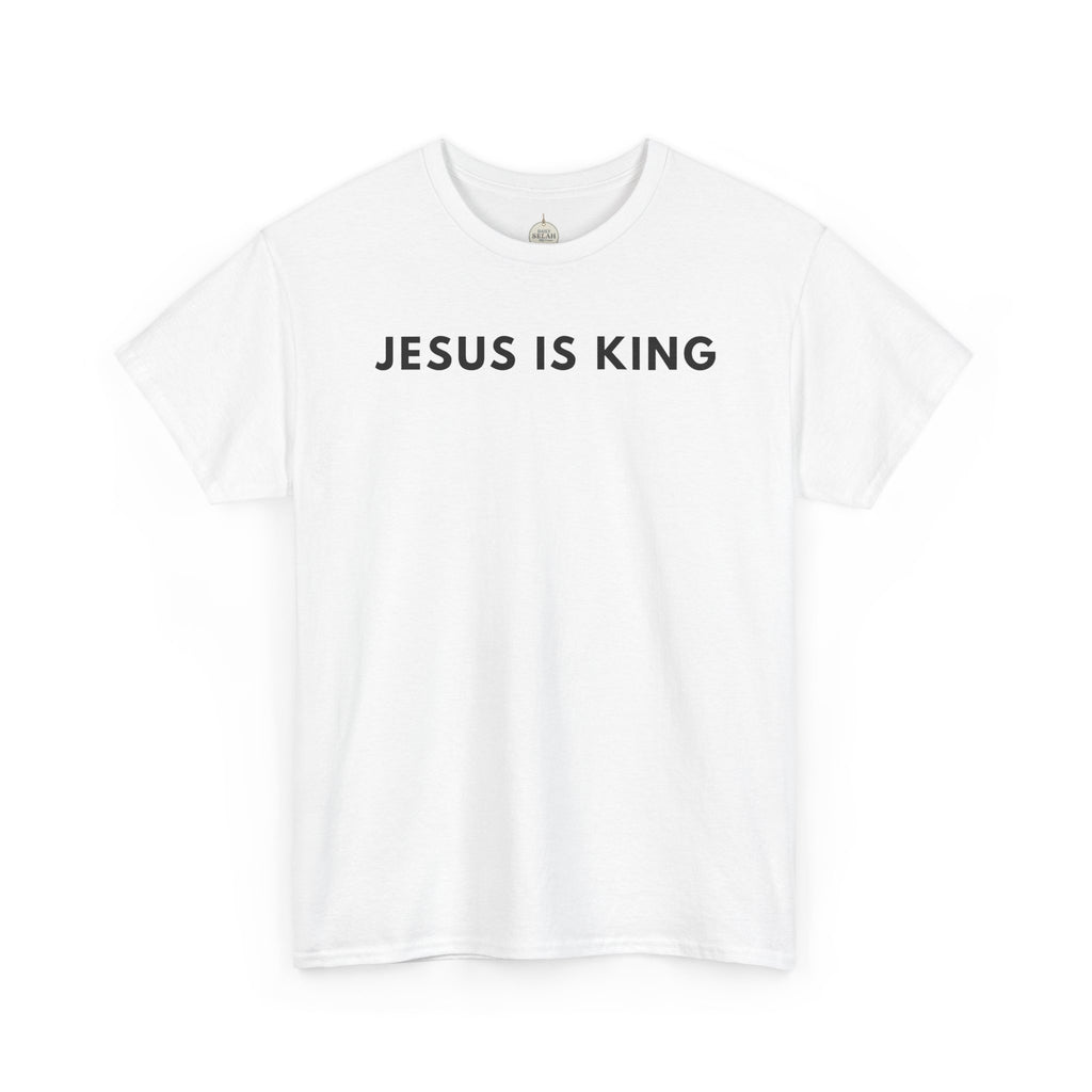 Jesus Is King Tee - Christian Faith White Cotton T-Shirt