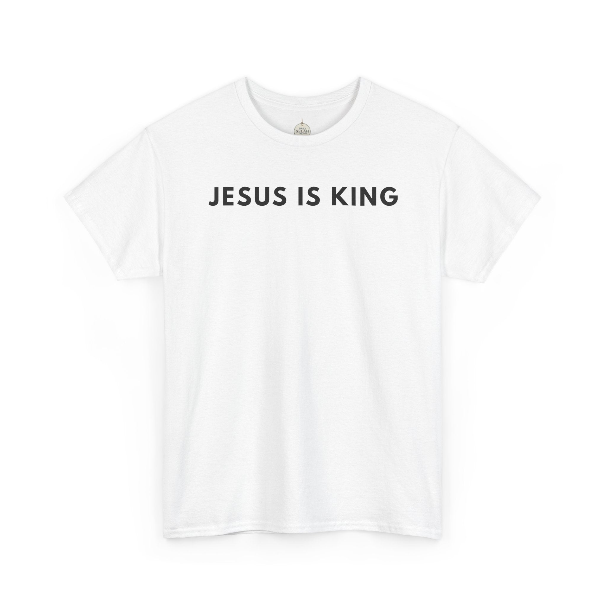 Jesus Is King Tee - Christian Faith White Cotton T-Shirt
