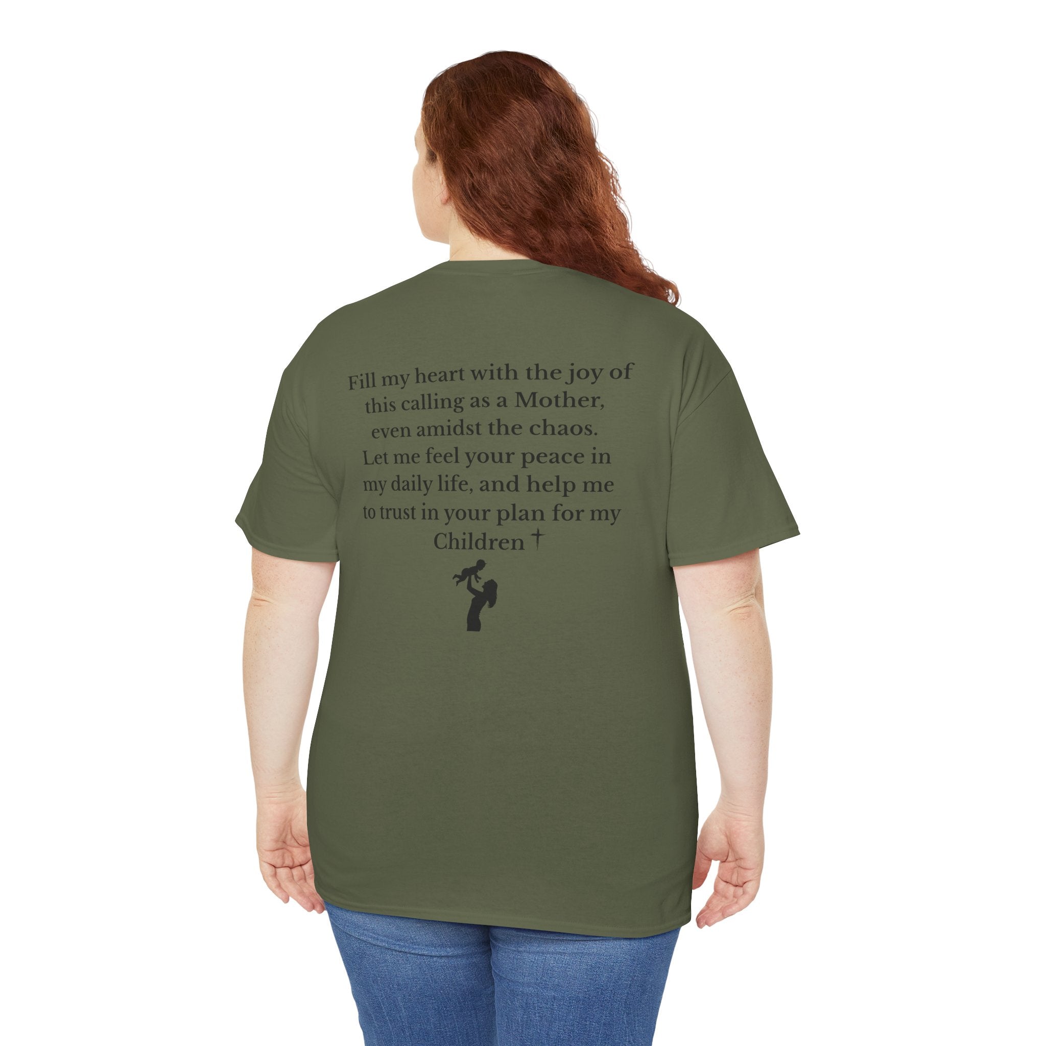 Mama Prayer T-Shirt — Front and Back Design Inspirational Christian Mom Tee with Back Prayer Quote - Mother's Day Gift