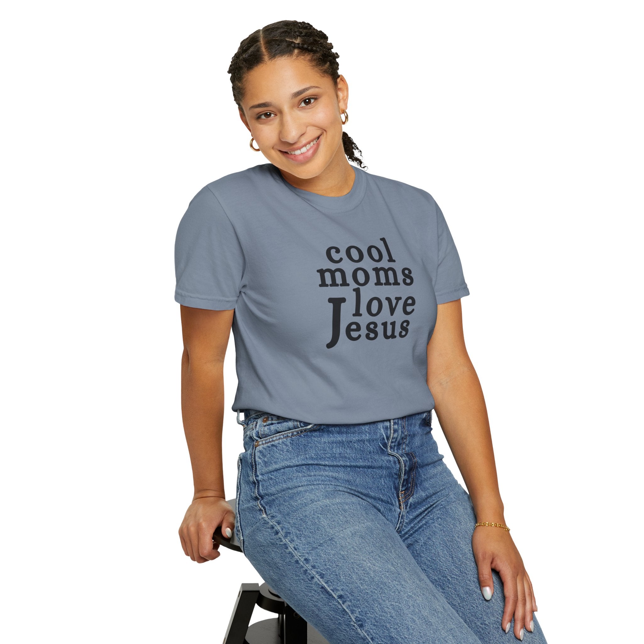 Christian Mom T-Shirt — "Cool Moms Love Jesus" Graphic Tee