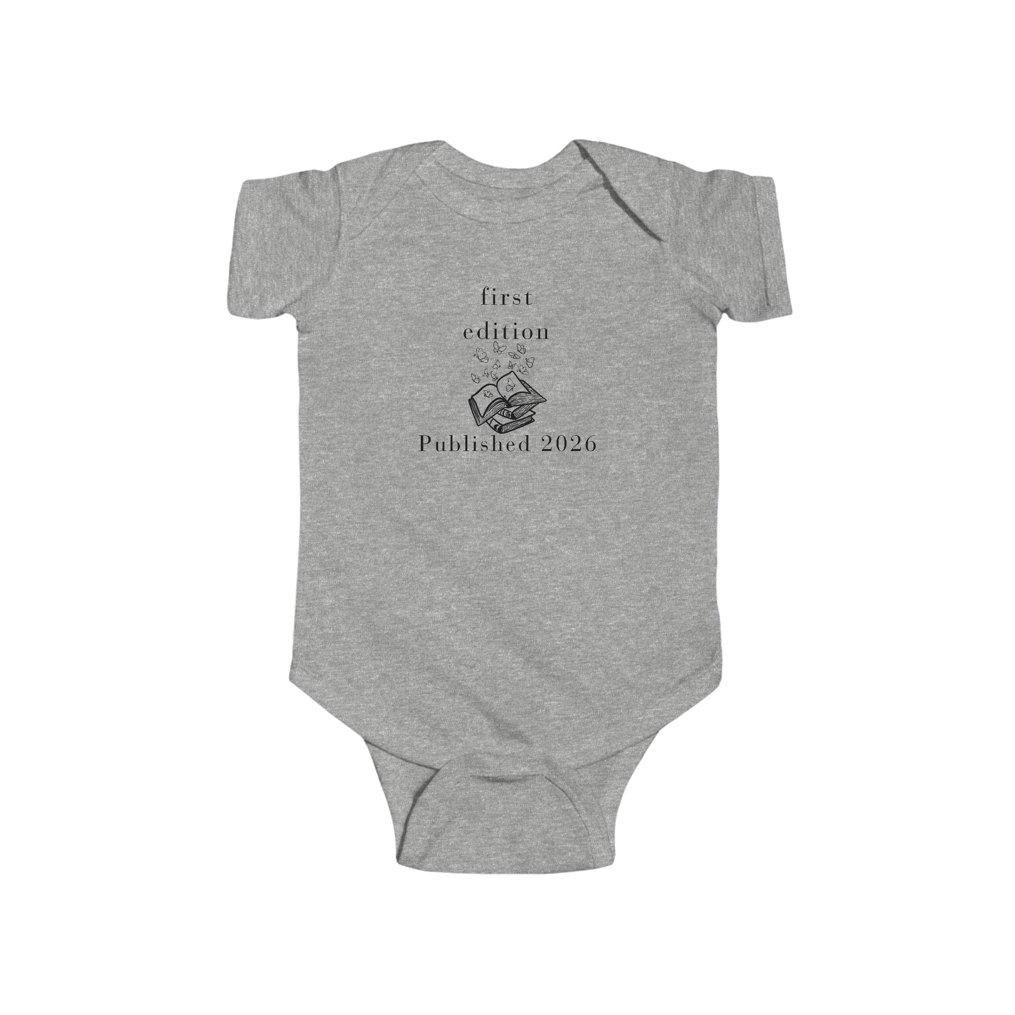 First Edition Baby Bodysuit – "Published 2026" Newborn Onesie