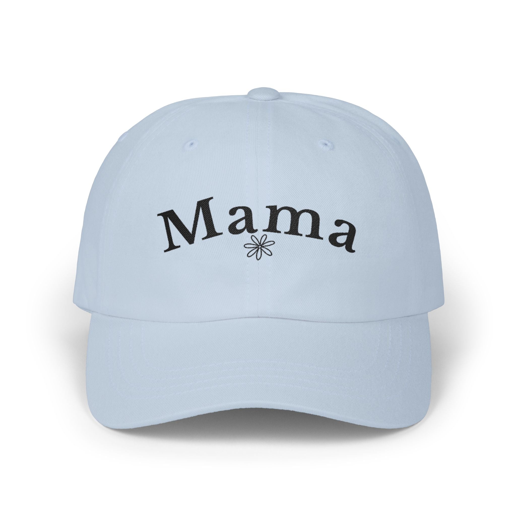Mama Dad Cap — Embroidered Floral Script Hat for Moms