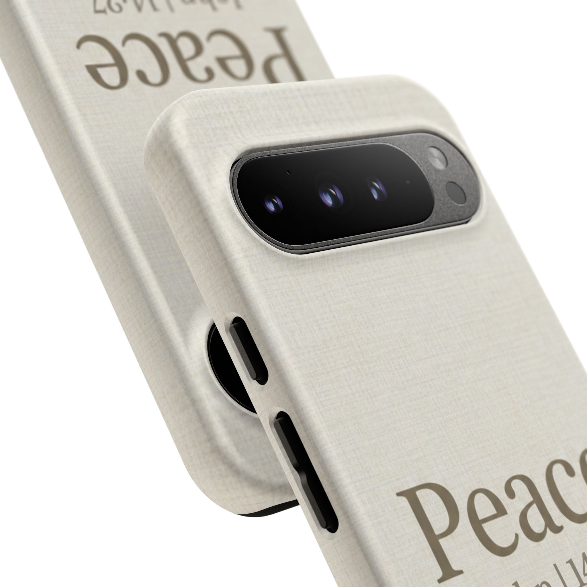 Peace (John 14:27) Phone Case — Minimalist Christian Scripture iPhone & Android Cover
