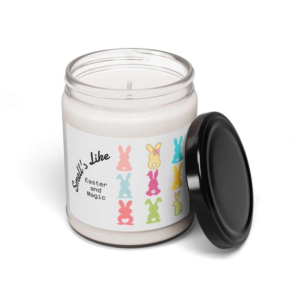 Easter Magic Scented Soy Candle — 9oz Jar (Pastel Bunny Design)