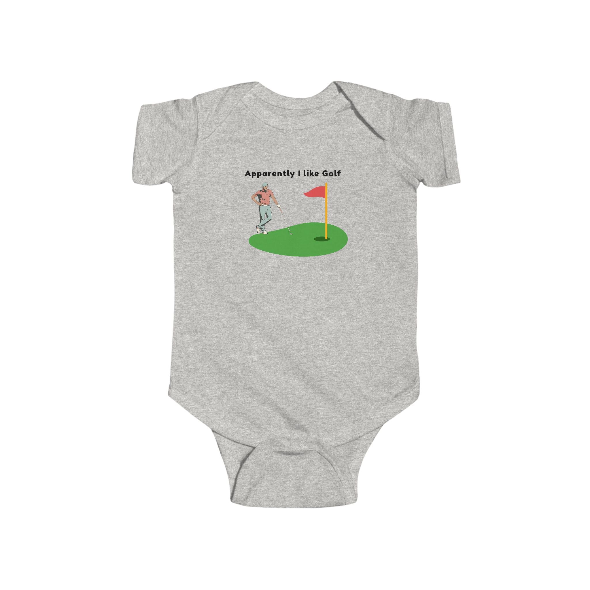 Infant Bodysuit - "Apparently I Like Golf" Cute Baby Golf Onesie