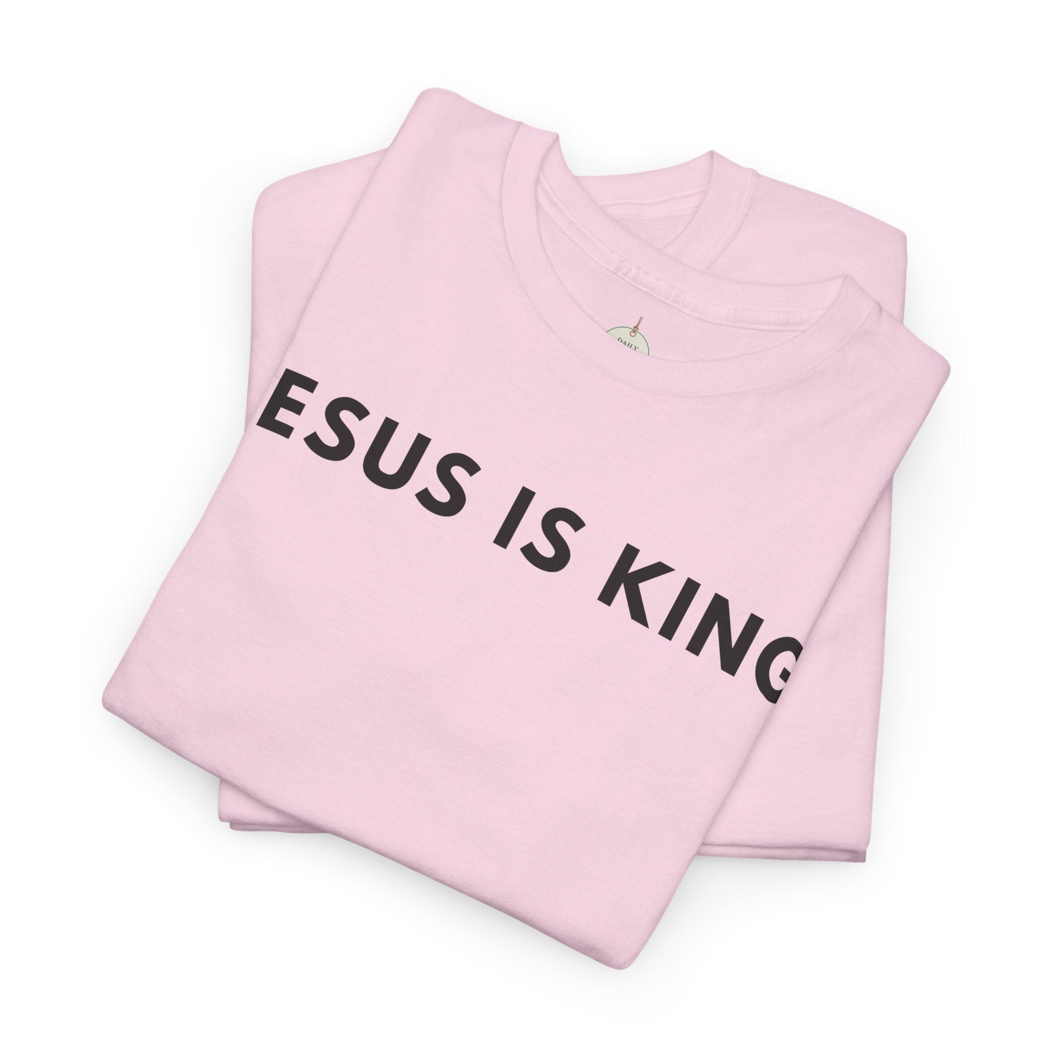 Jesus Is King Tee - Christian Faith White Cotton T-Shirt