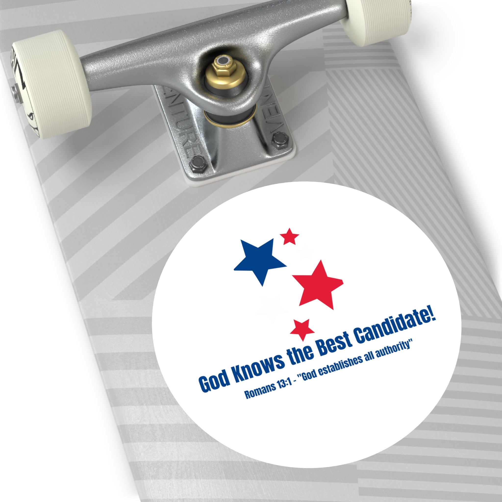 Vote! Gods Candidate Trust His Plan 2026 Round Sticker | Political Sticker