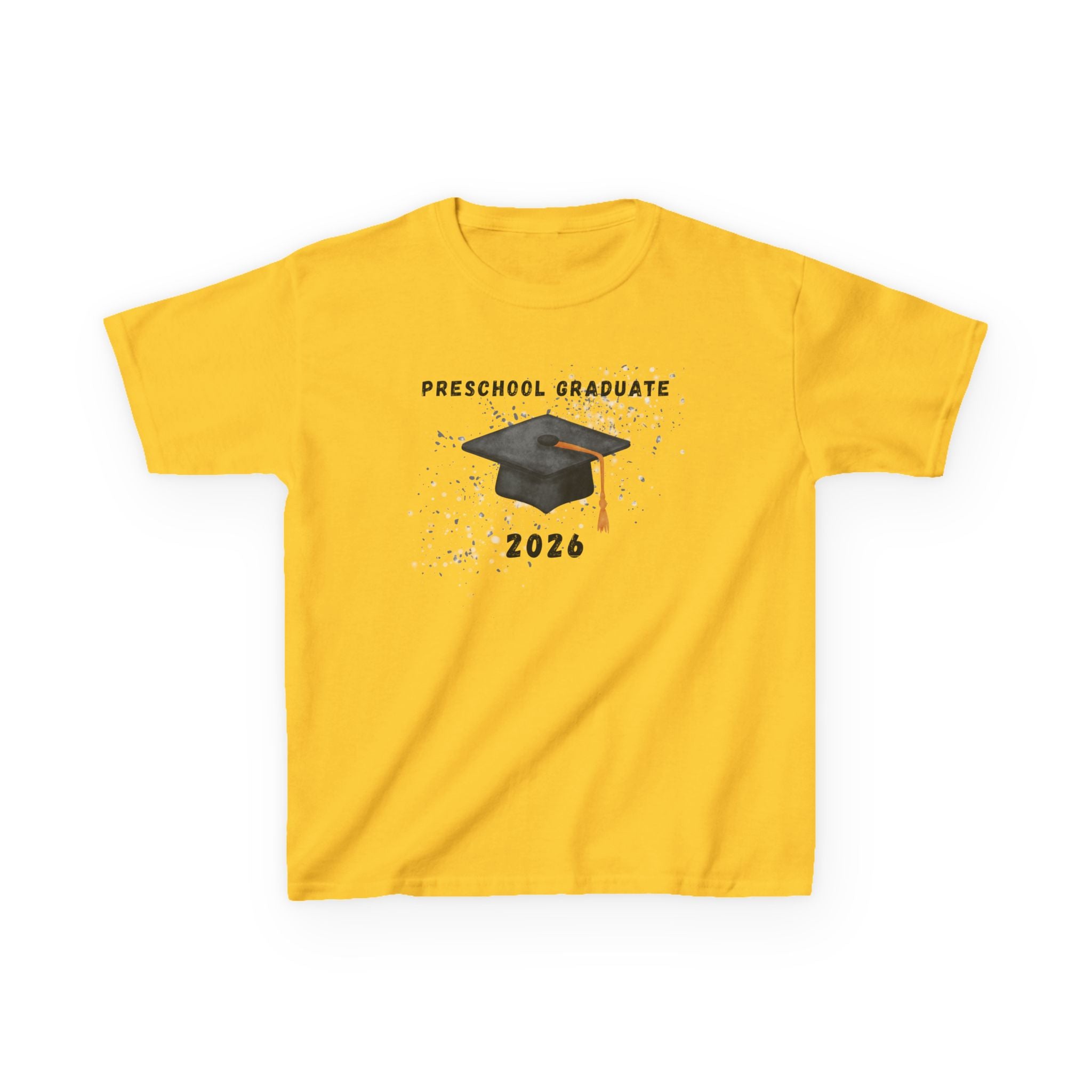 Preschool Graduate 2026 Kids T-Shirt — Graduation Cap Celebration Tee
