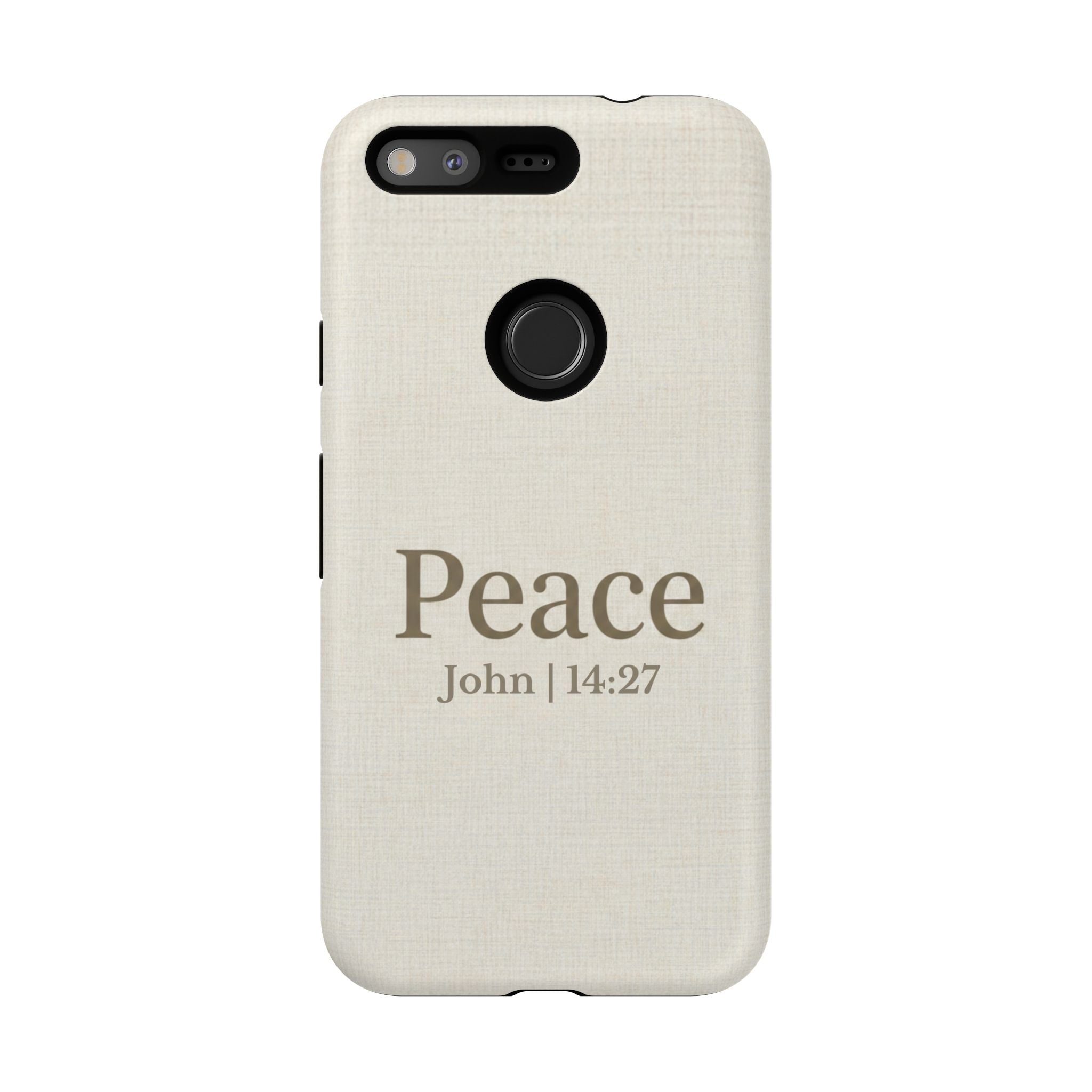 Peace (John 14:27) Phone Case — Minimalist Christian Scripture iPhone & Android Cover
