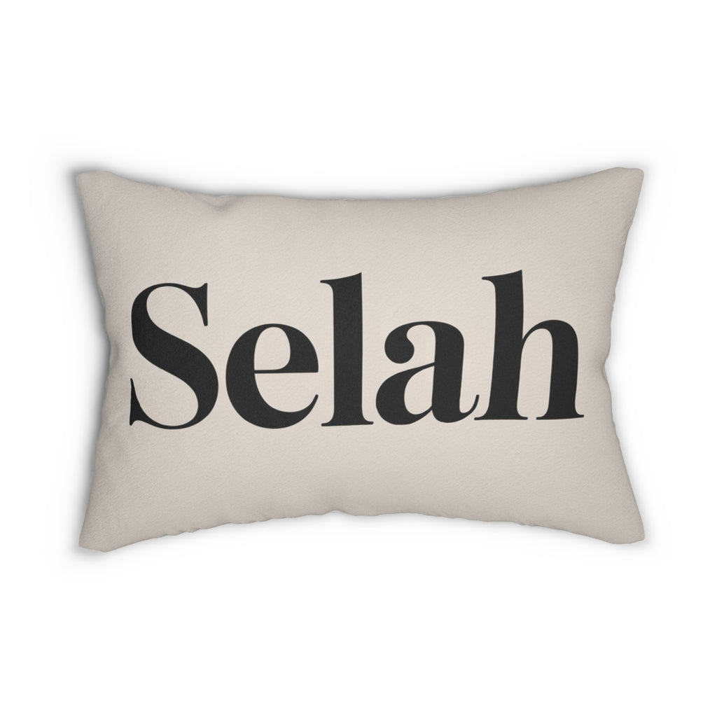 Selah Lumbar Pillow – Minimalist Faith-Inspired Accent Pillow