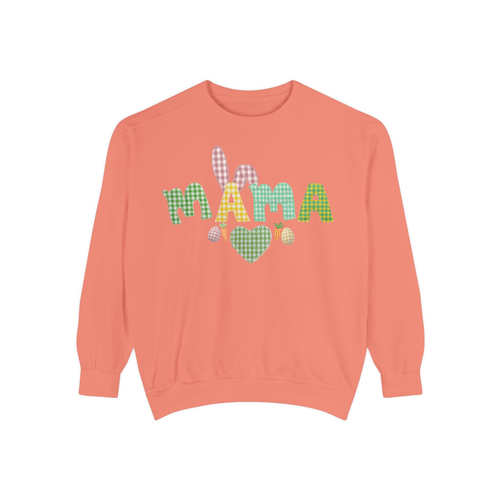 Comfort Colors - Mama Bunny Sweatshirt — Easter Plaid Mom Pullover