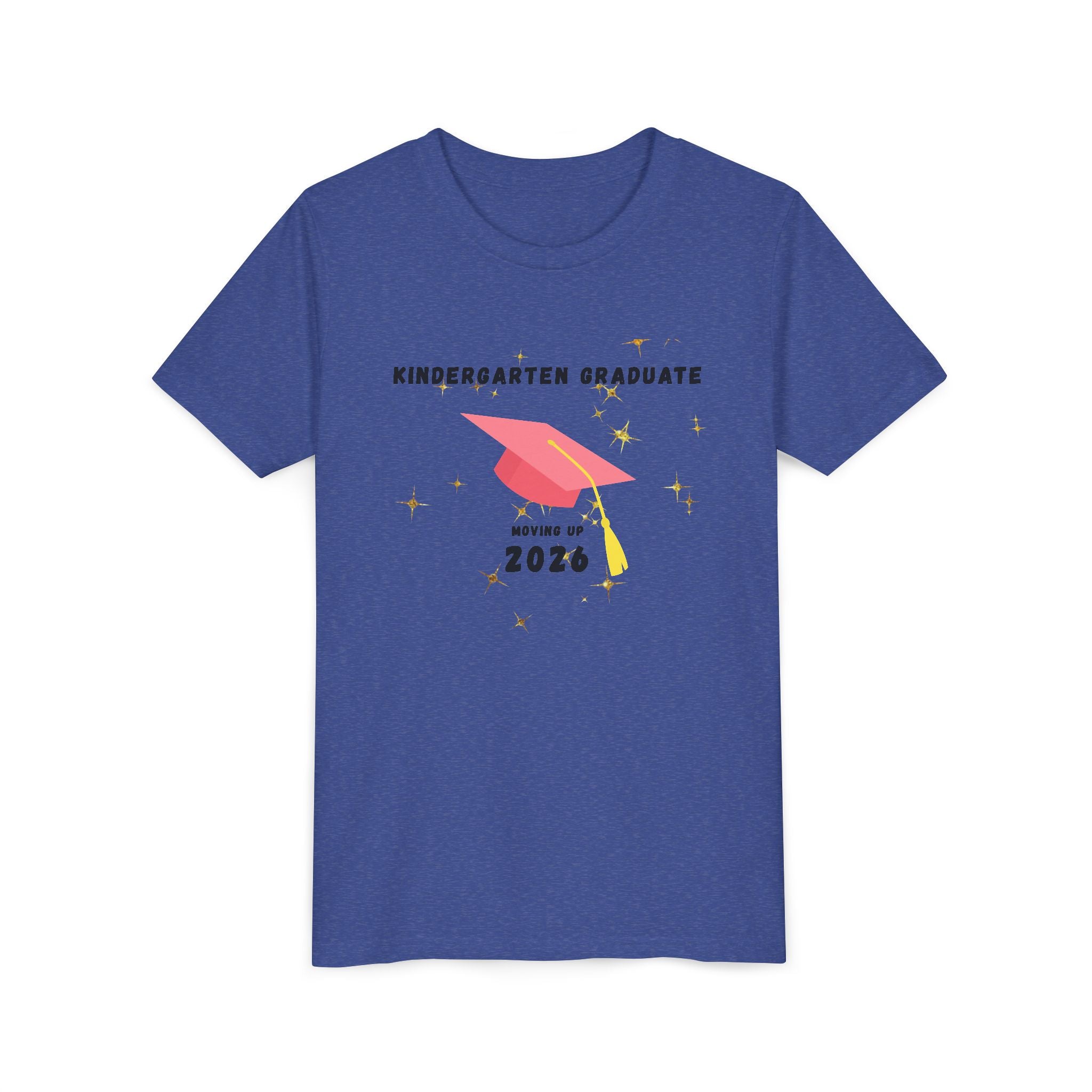 Kindergarten Graduate 2026 Youth Tee — Moving Up Graduation Cap Shirt