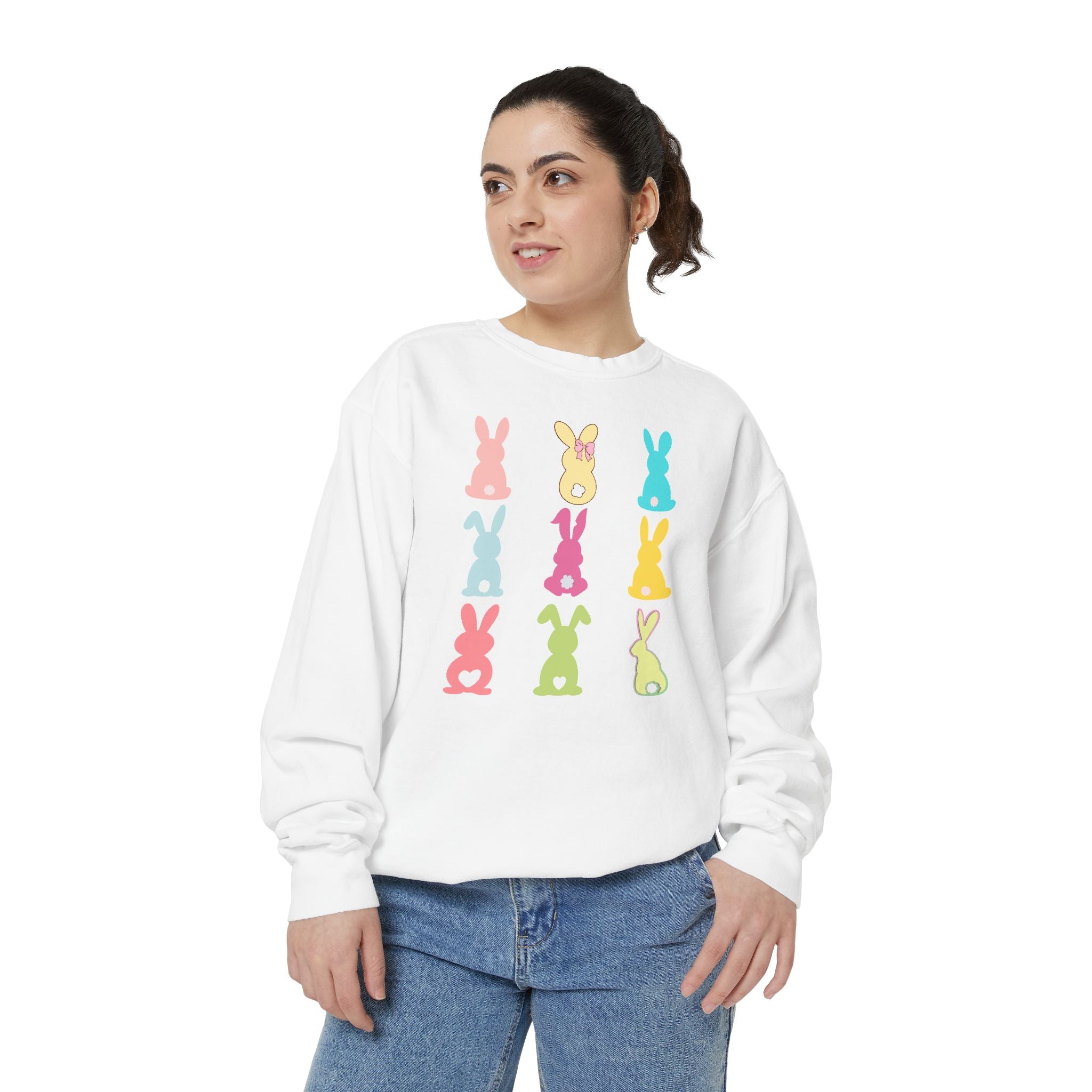 Easter Pastel Bunny Sweatshirt (Comfort Colors Sweatshirt)