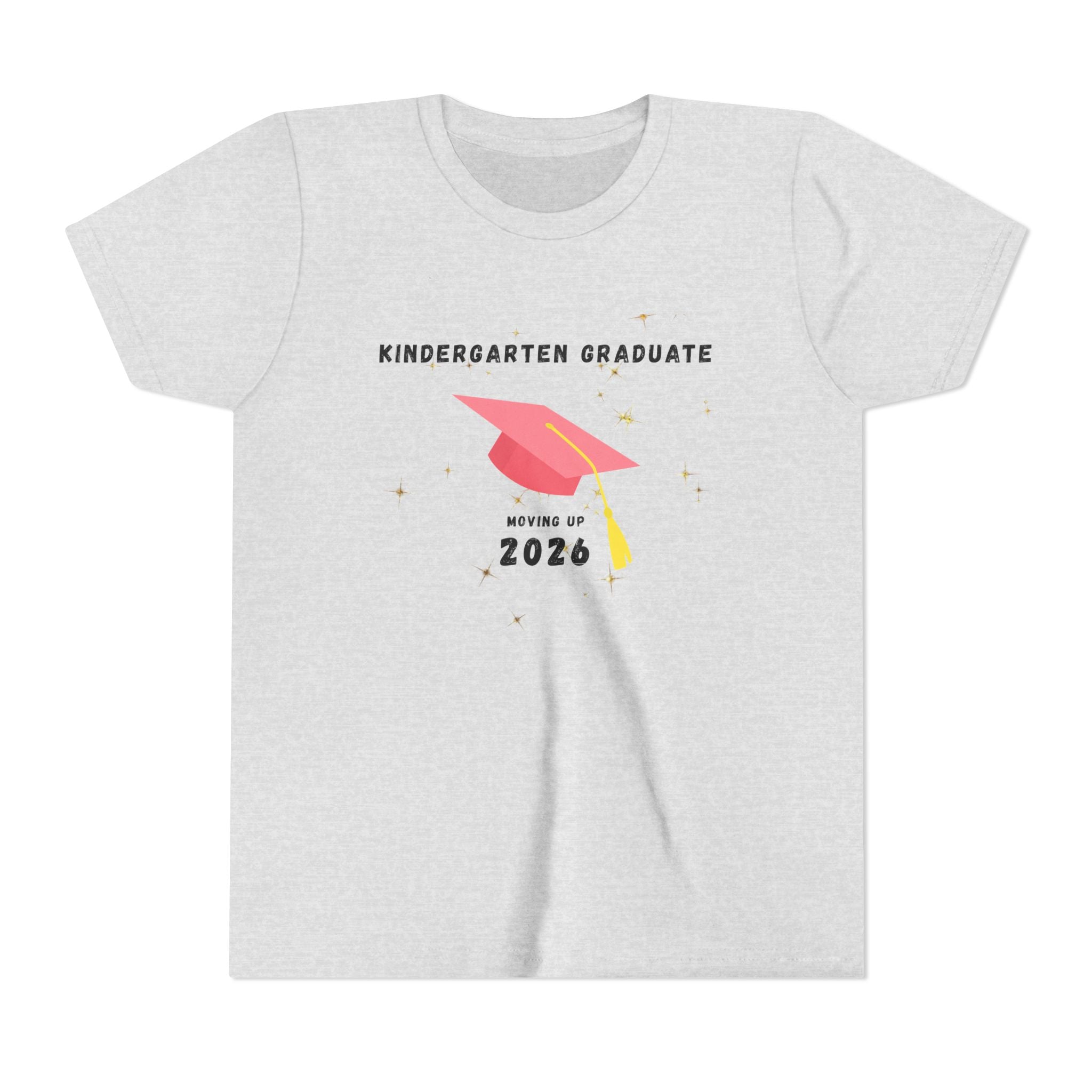 Kindergarten Graduate 2026 Youth Tee — Moving Up Graduation Cap Shirt
