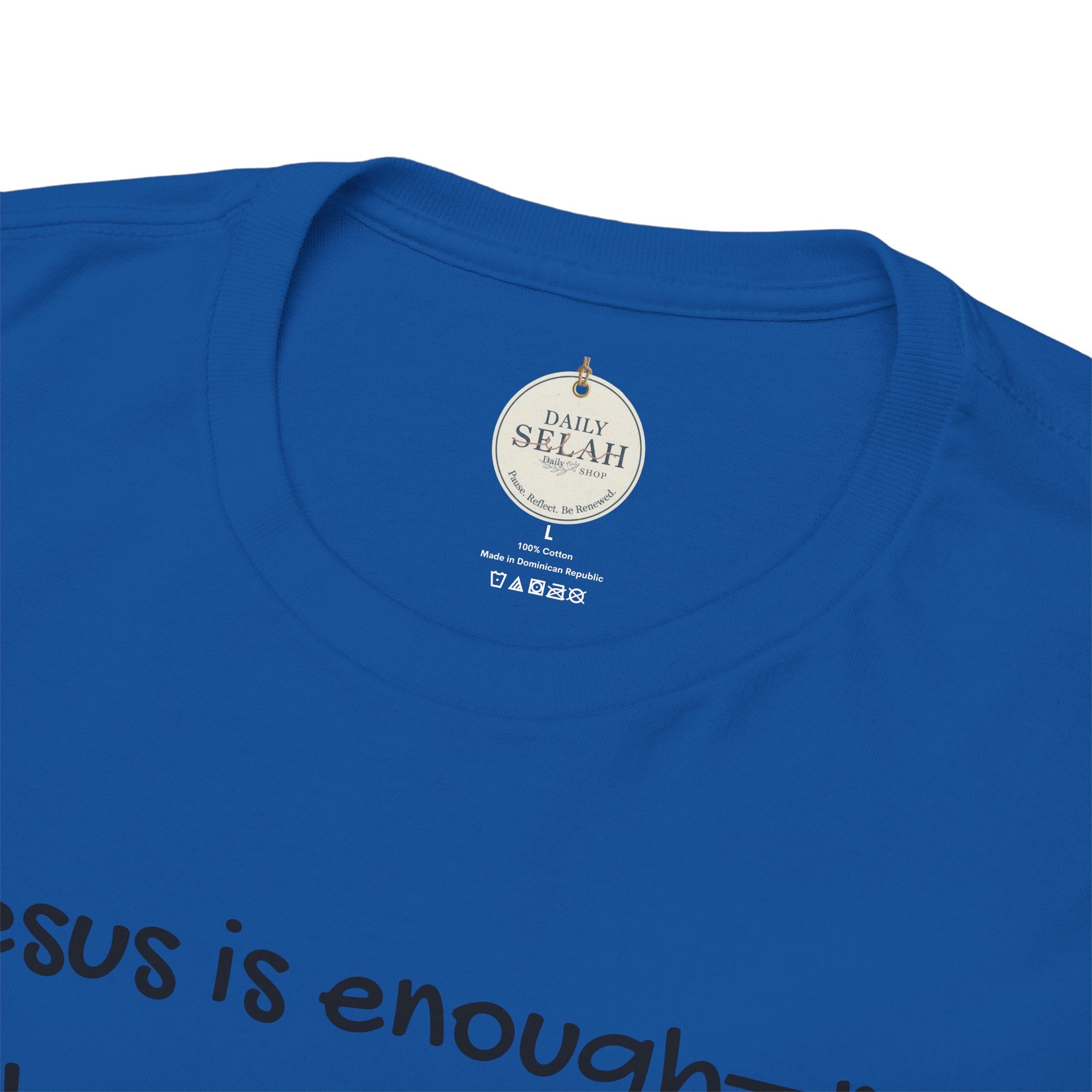 Christian T‑Shirt "Jesus is Enough — No Matter What You Lack" | Faith Graphic Tee