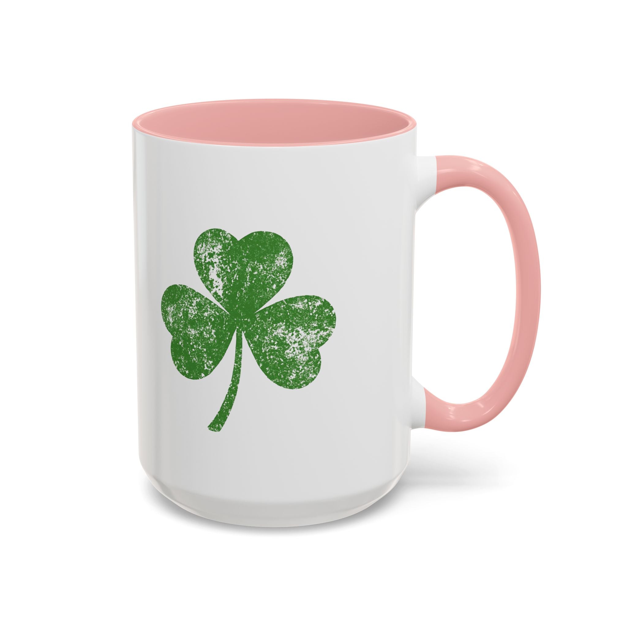 St. Patrick's Day Shamrock Accent Coffee Mug – Lucky Irish Green 11/15oz