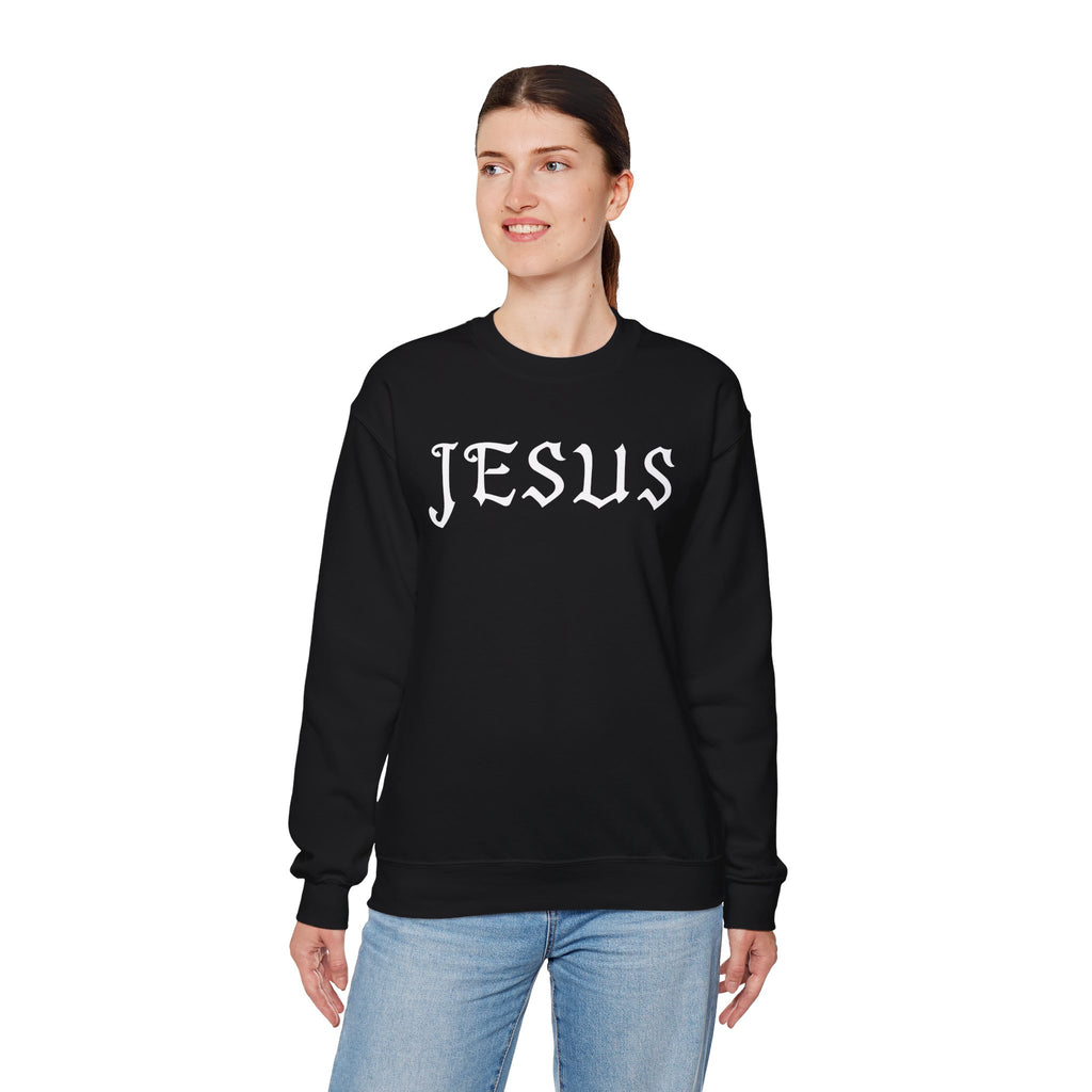 Jesus Crewneck Sweatshirt — Minimal Christian Faith Pullover