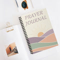 Prayer Journal Spiral Notebook — Sunrise Landscape Ruled Notebook for Reflection