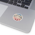 250 Years of God First Round Sticker — Patriotic Christian Faith Sticker (Psalm 33:12)