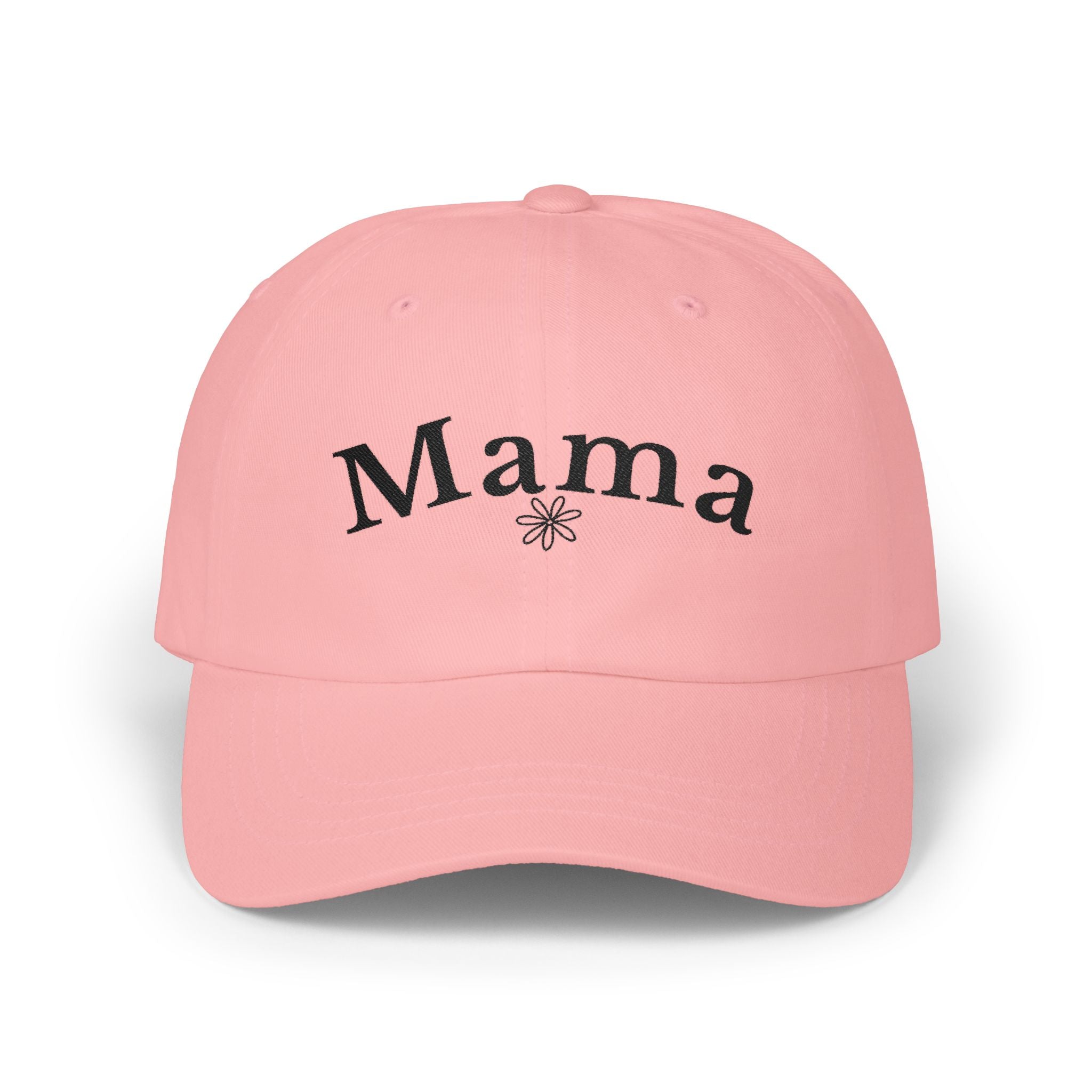 Mama Dad Cap — Embroidered Floral Script Hat for Moms