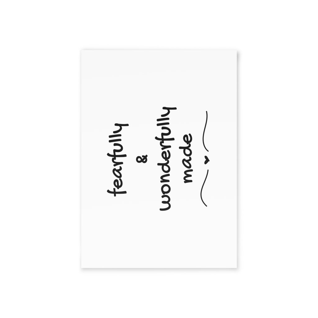 Christian Inspirational Card — “Fearfully & Wonderfully Made” Psalm 139:14 Religious Greeting