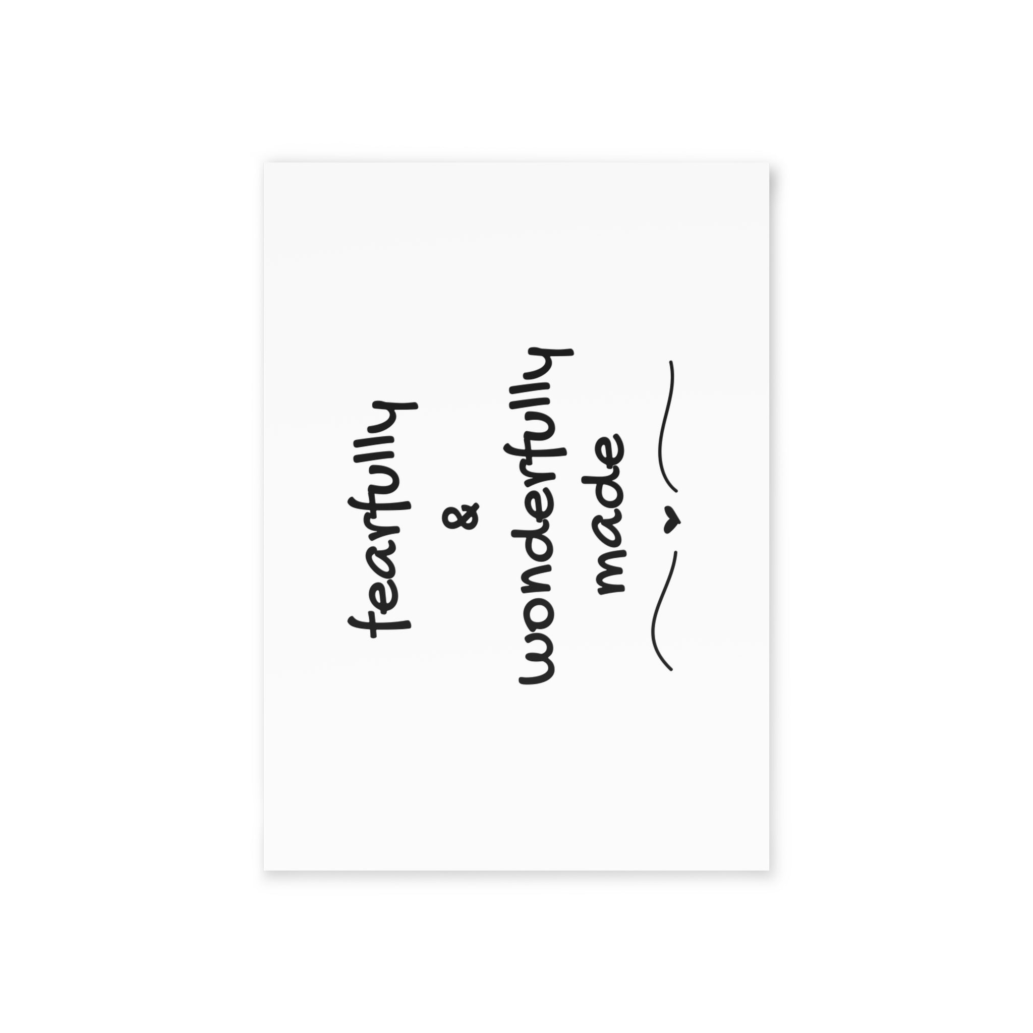 Christian Inspirational Card — “Fearfully & Wonderfully Made” Psalm 139:14 Religious Greeting