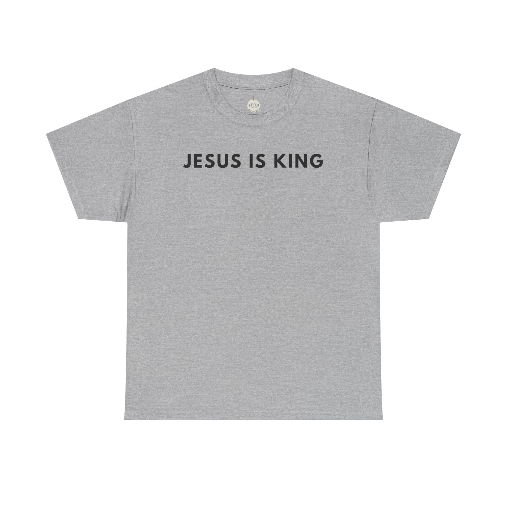 Jesus Is King Tee - Christian Faith White Cotton T-Shirt
