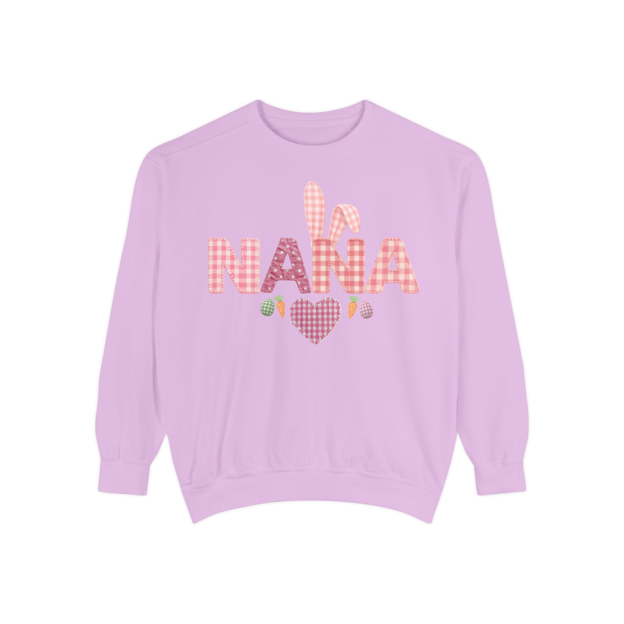 Nana Bunny Heart Sweatshirt — Cute Pink Easter Grandma (Nana) Pullover