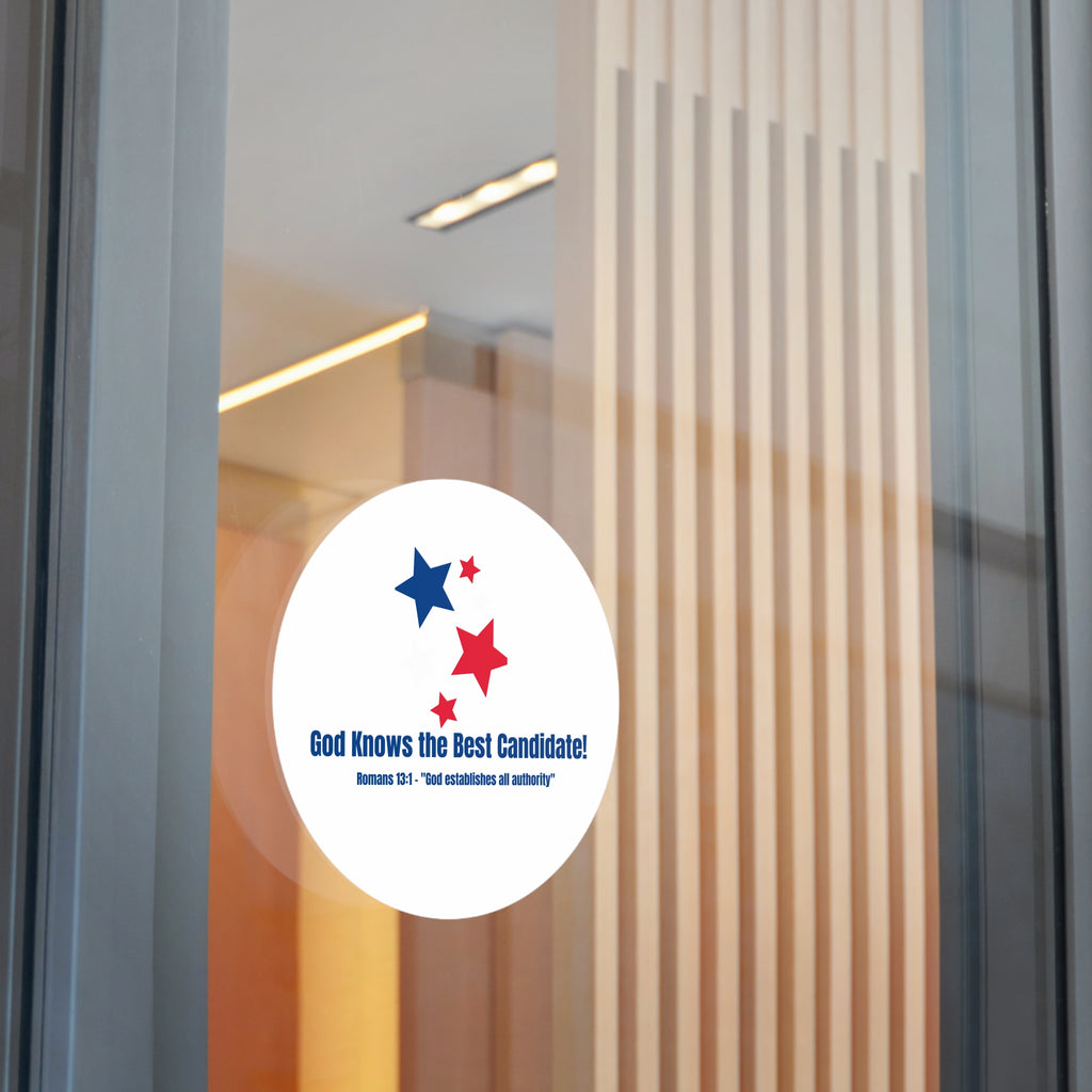 Vote! Gods Candidate Trust His Plan 2026 Round Sticker | Political Sticker