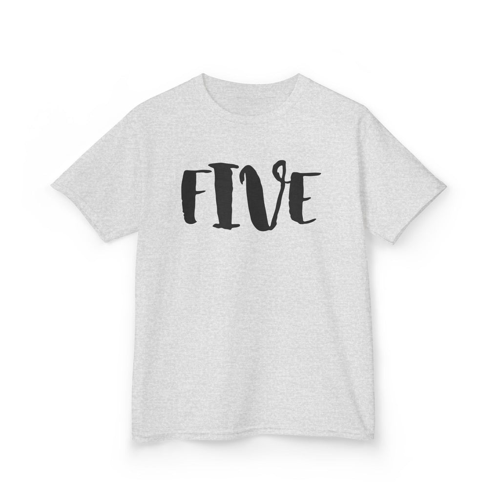 Kids "FIVE" Birthday T‑Shirt — Age 5 Party Tee