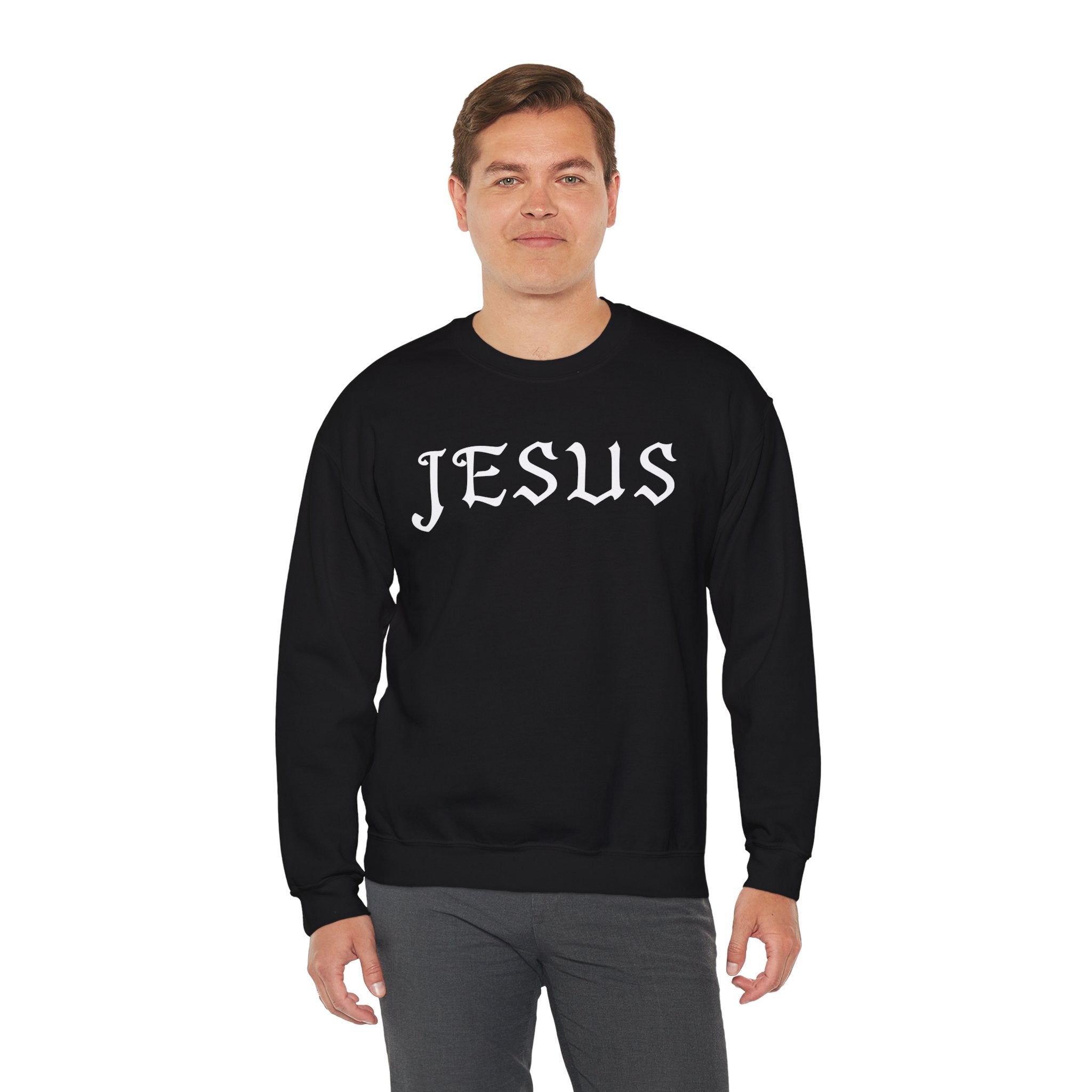 Jesus Crewneck Sweatshirt — Minimal Christian Faith Pullover