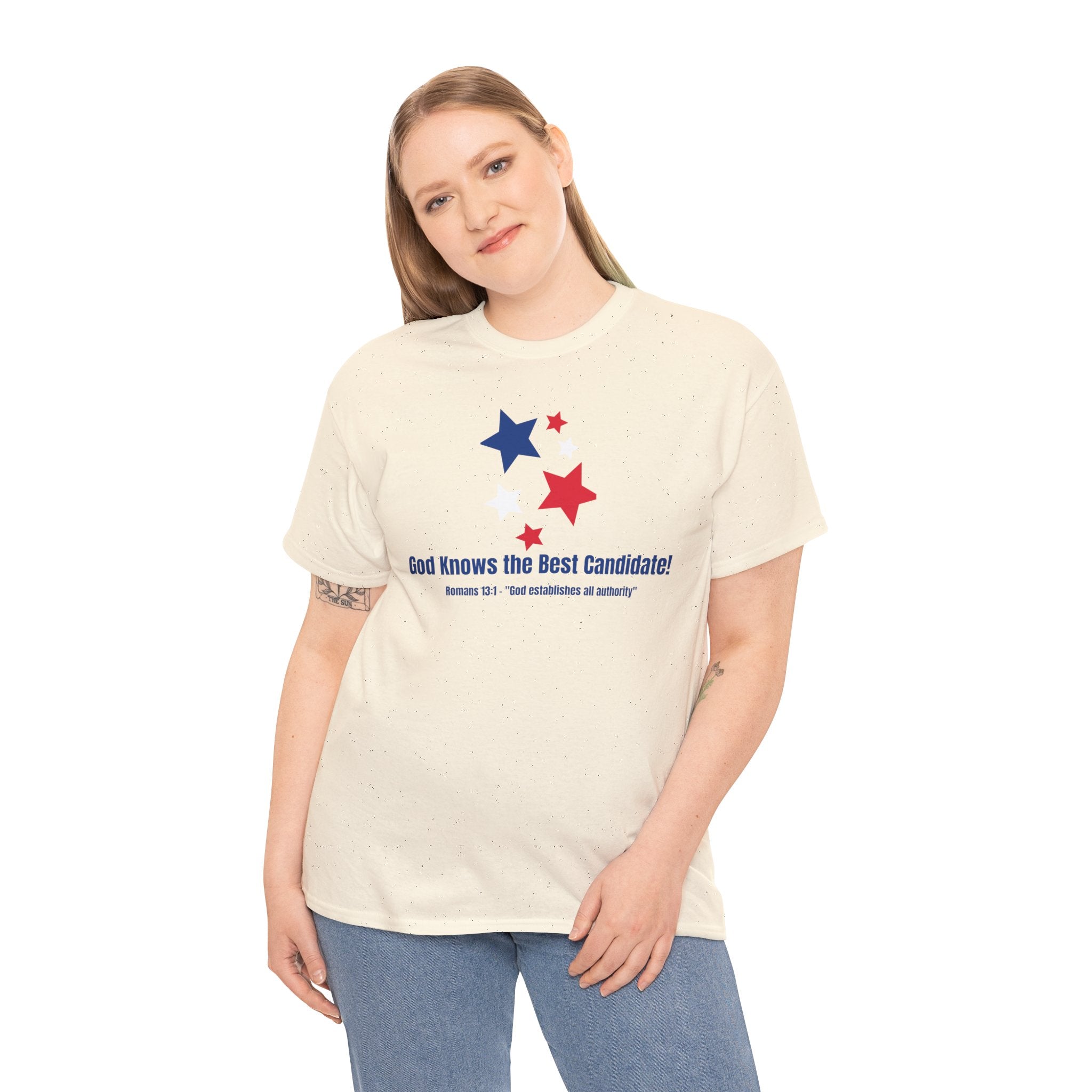 God Knows the Best Candidate Tee — Patriotic Christian Election T-Shirt