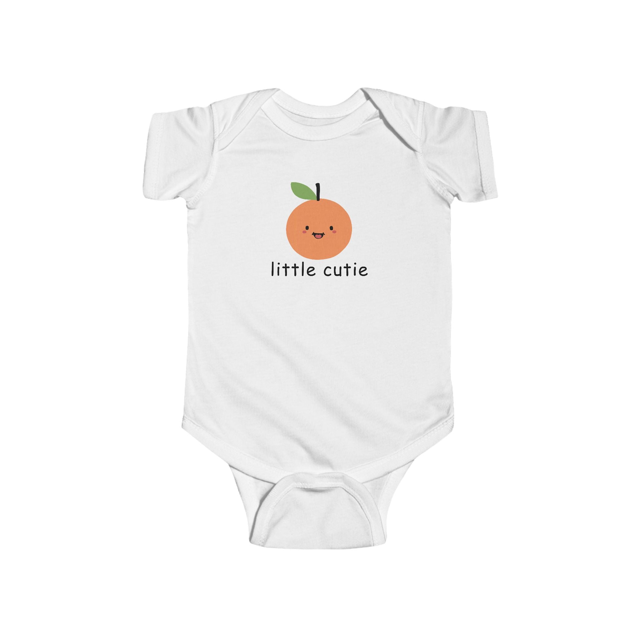 Infant Bodysuit - "Little Cutie" Orange Baby Onesie