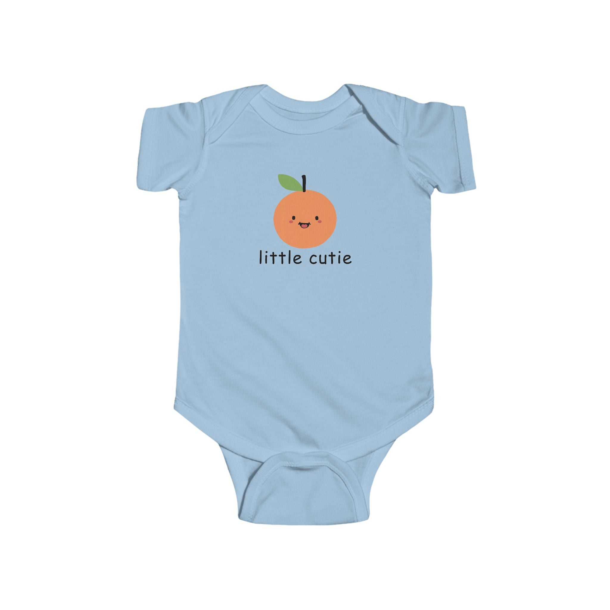 Infant Bodysuit - "Little Cutie" Orange Baby Onesie