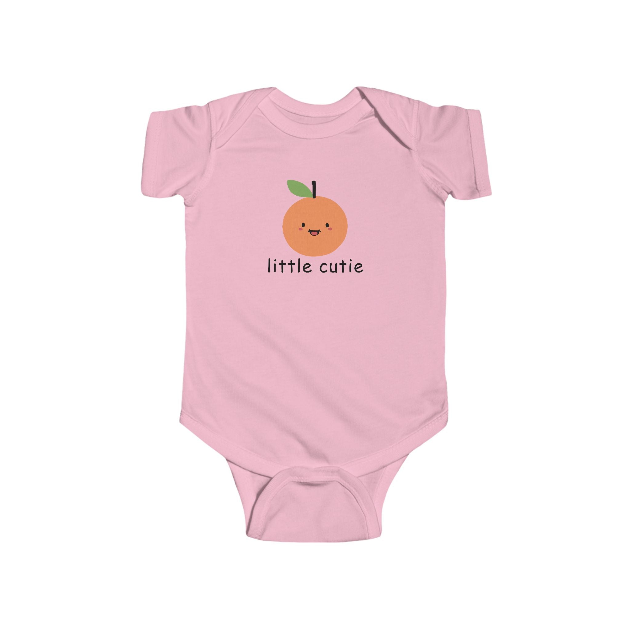 Infant Bodysuit - "Little Cutie" Orange Baby Onesie