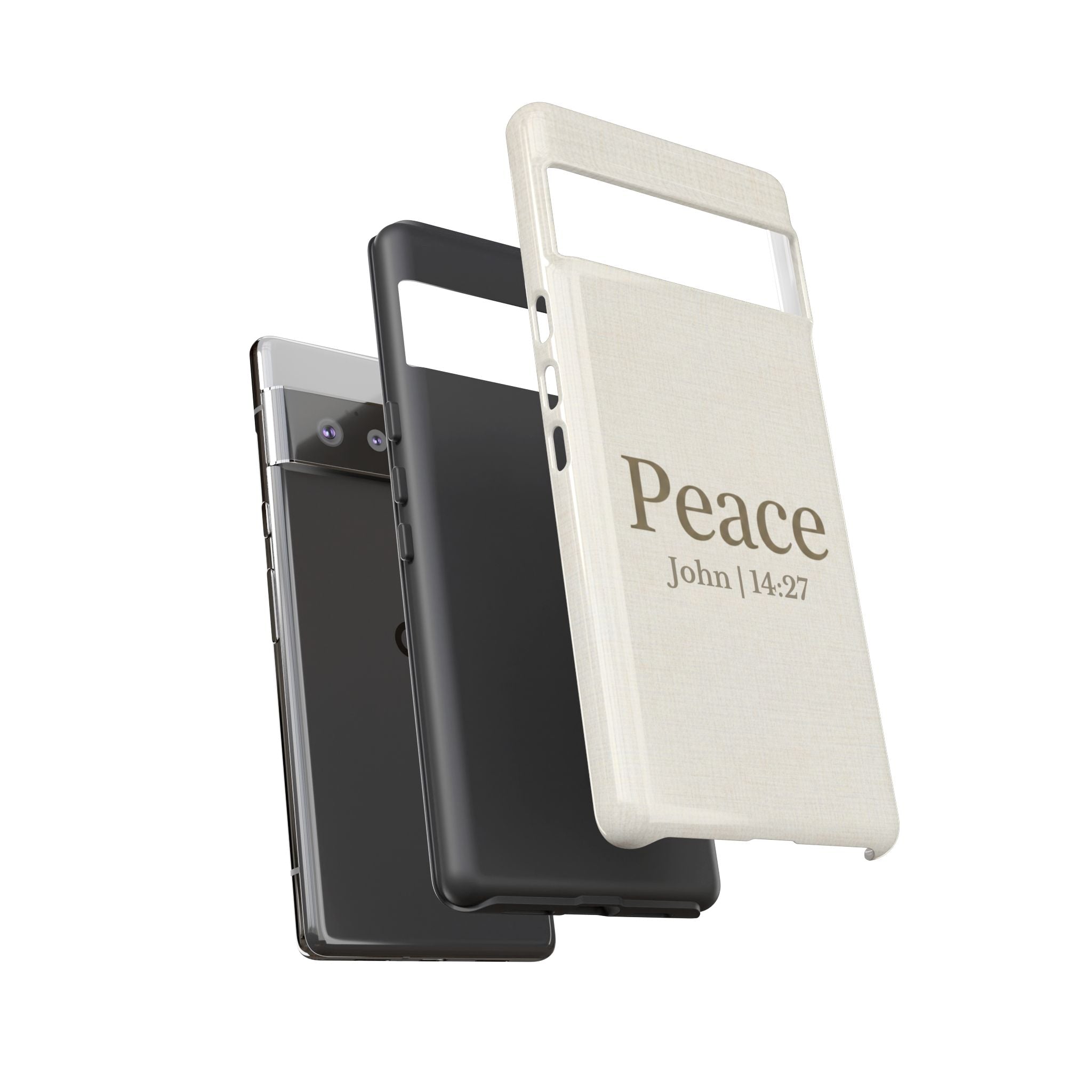 Peace (John 14:27) Phone Case — Minimalist Christian Scripture iPhone & Android Cover