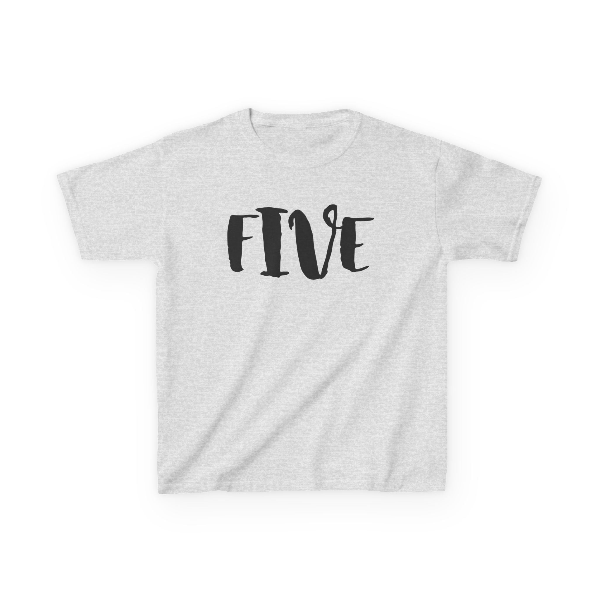 Kids "FIVE" Birthday T‑Shirt — Age 5 Party Tee