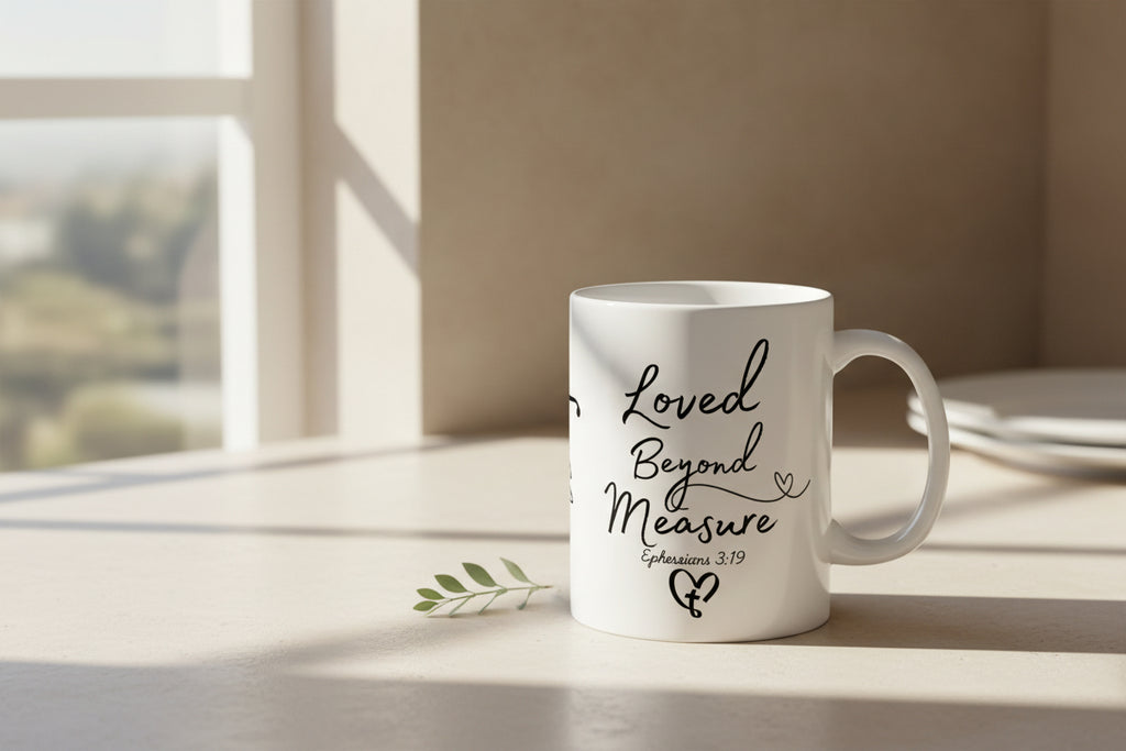 Faith & Love Ceramic Mug — Inspirational Scripture Coffee Cup (11oz, 15oz)