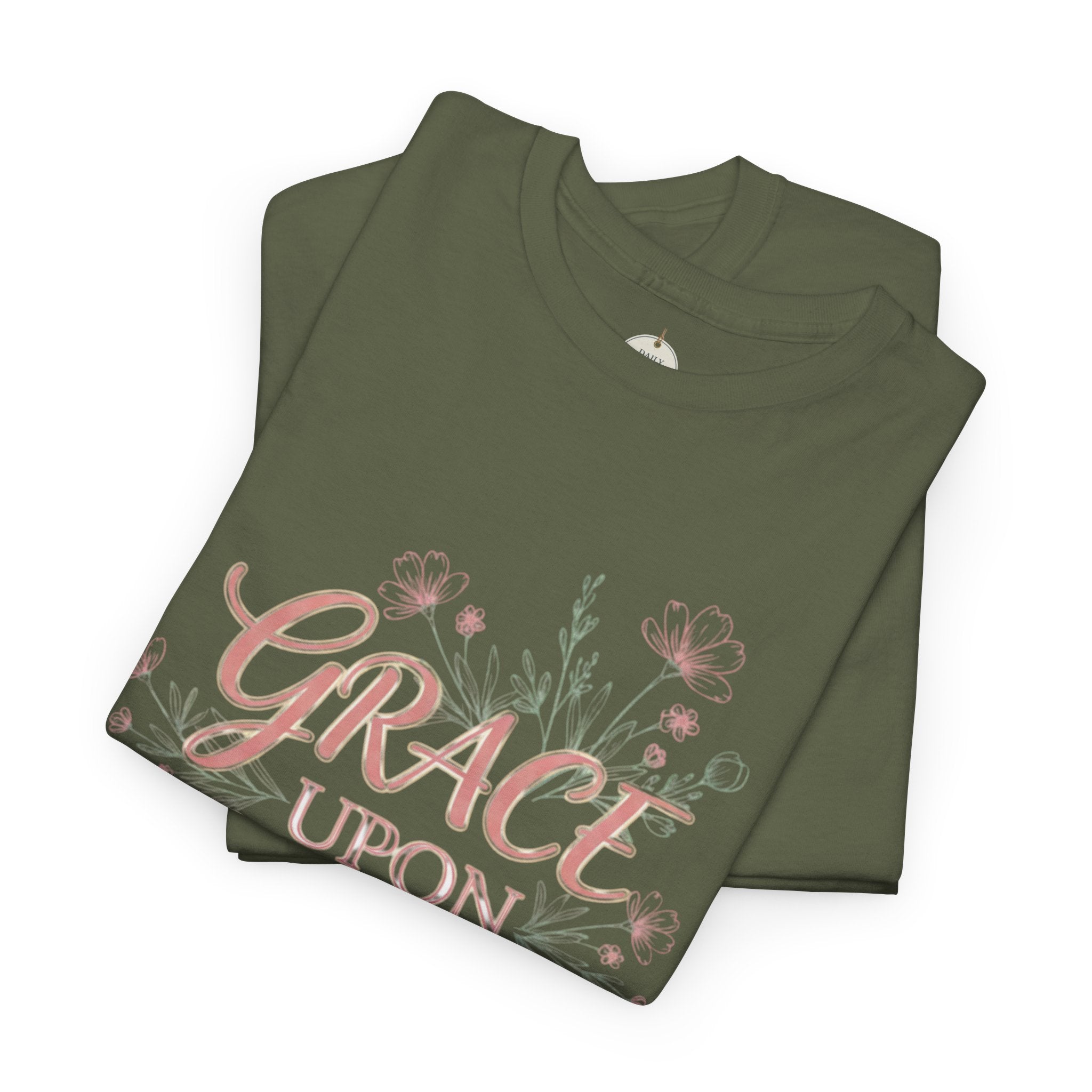 Grace Upon Grace Tee — John 1:16 Floral Christian T-Shirt