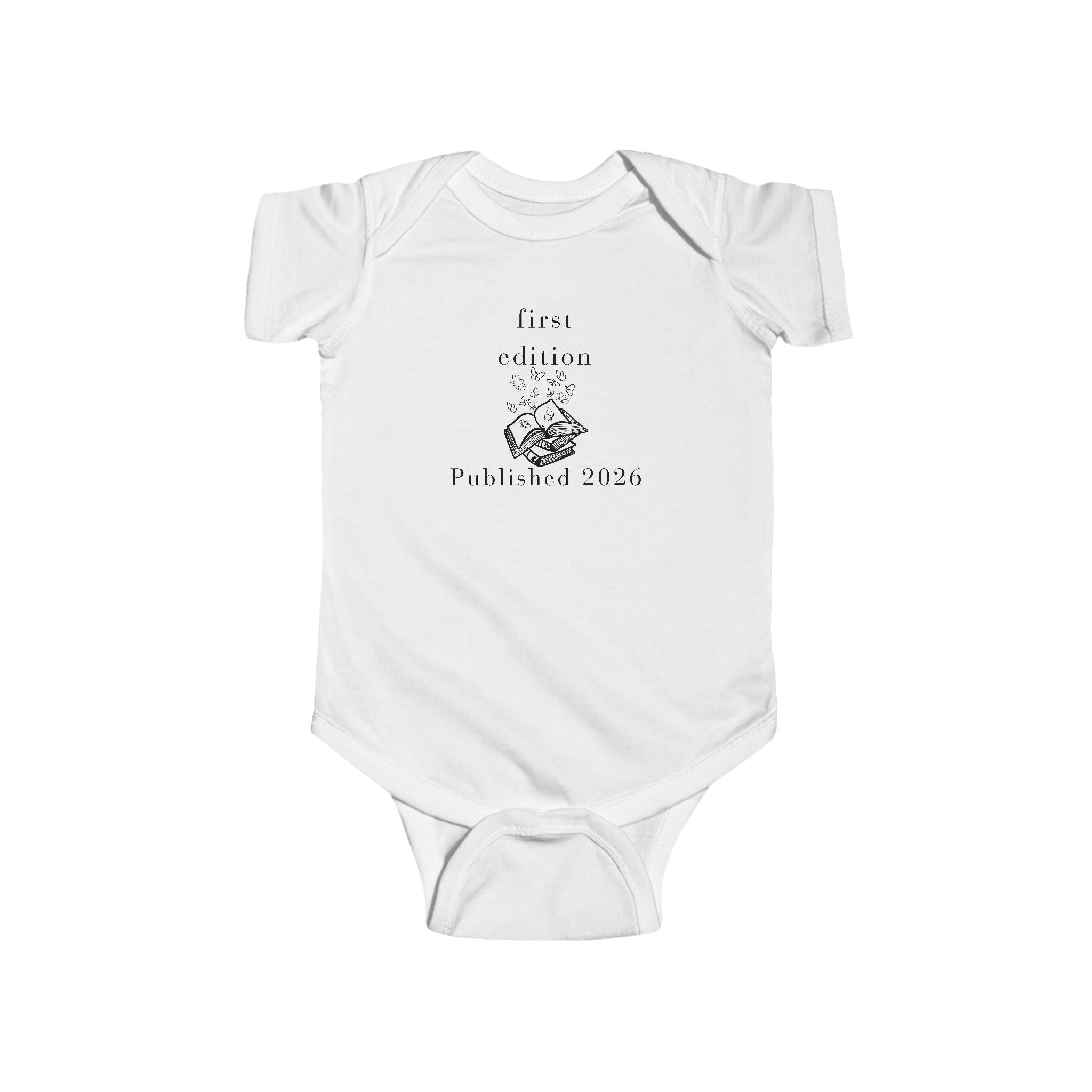 First Edition Baby Bodysuit – "Published 2026" Newborn Onesie