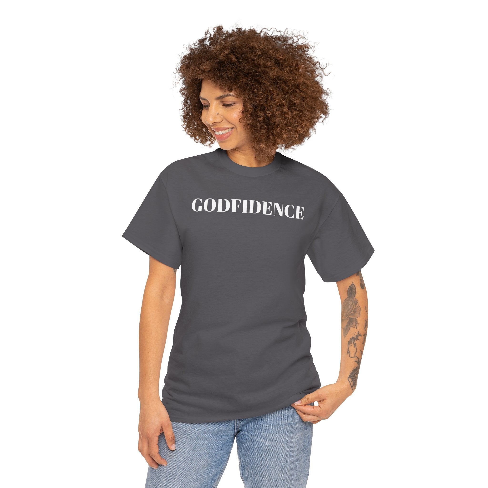 Godfidence definition tee | Christian faith shirt, faith-based typography