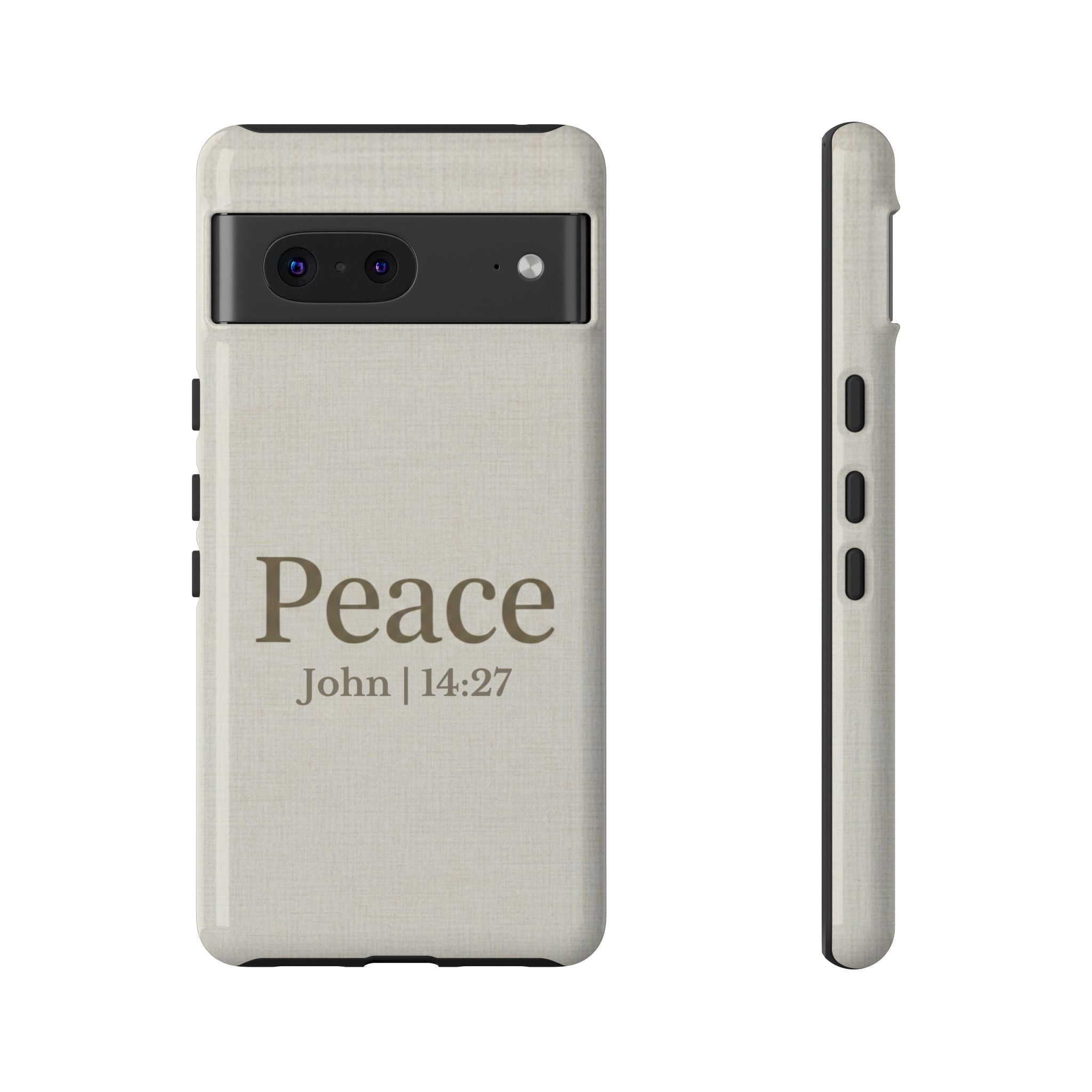 Peace (John 14:27) Phone Case — Minimalist Christian Scripture iPhone & Android Cover