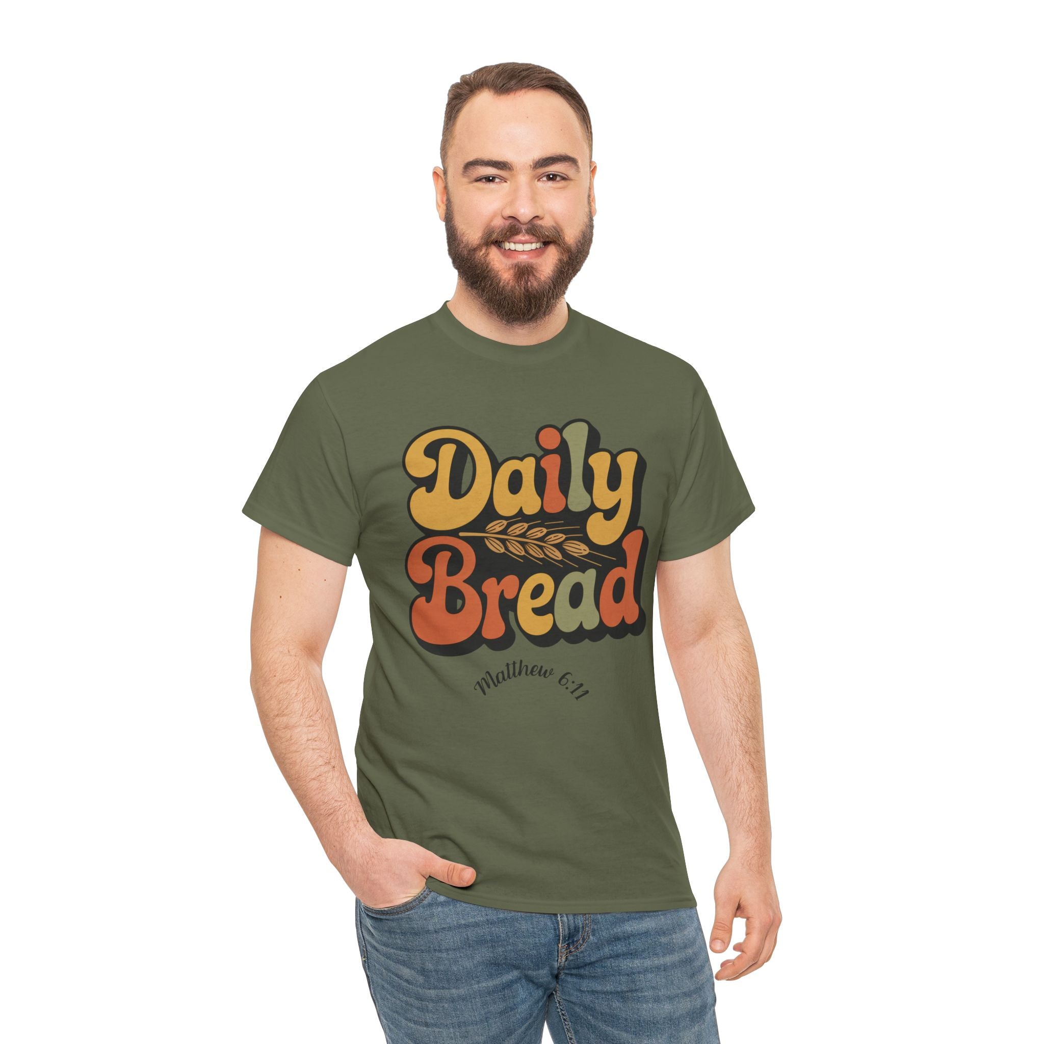 Daily Bread Shirt, Matthew 6:11, Retro Christian Shirt, Vintage Faith Shirt, Lord's Prayer Shirt, Christian Gift, Scripture Shirt