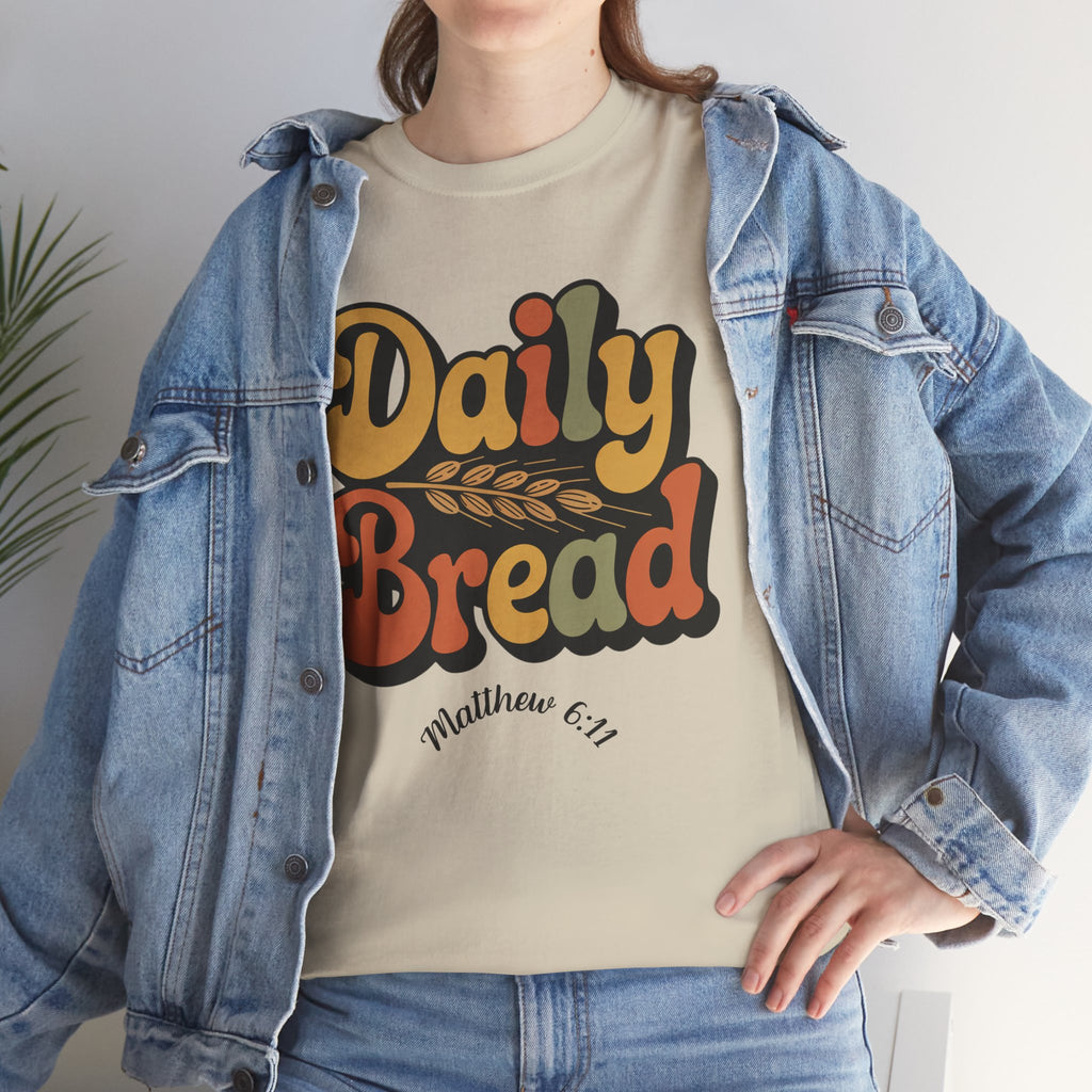 Daily Bread Shirt, Matthew 6:11, Retro Christian Shirt, Vintage Faith Shirt, Lord's Prayer Shirt, Christian Gift, Scripture Shirt