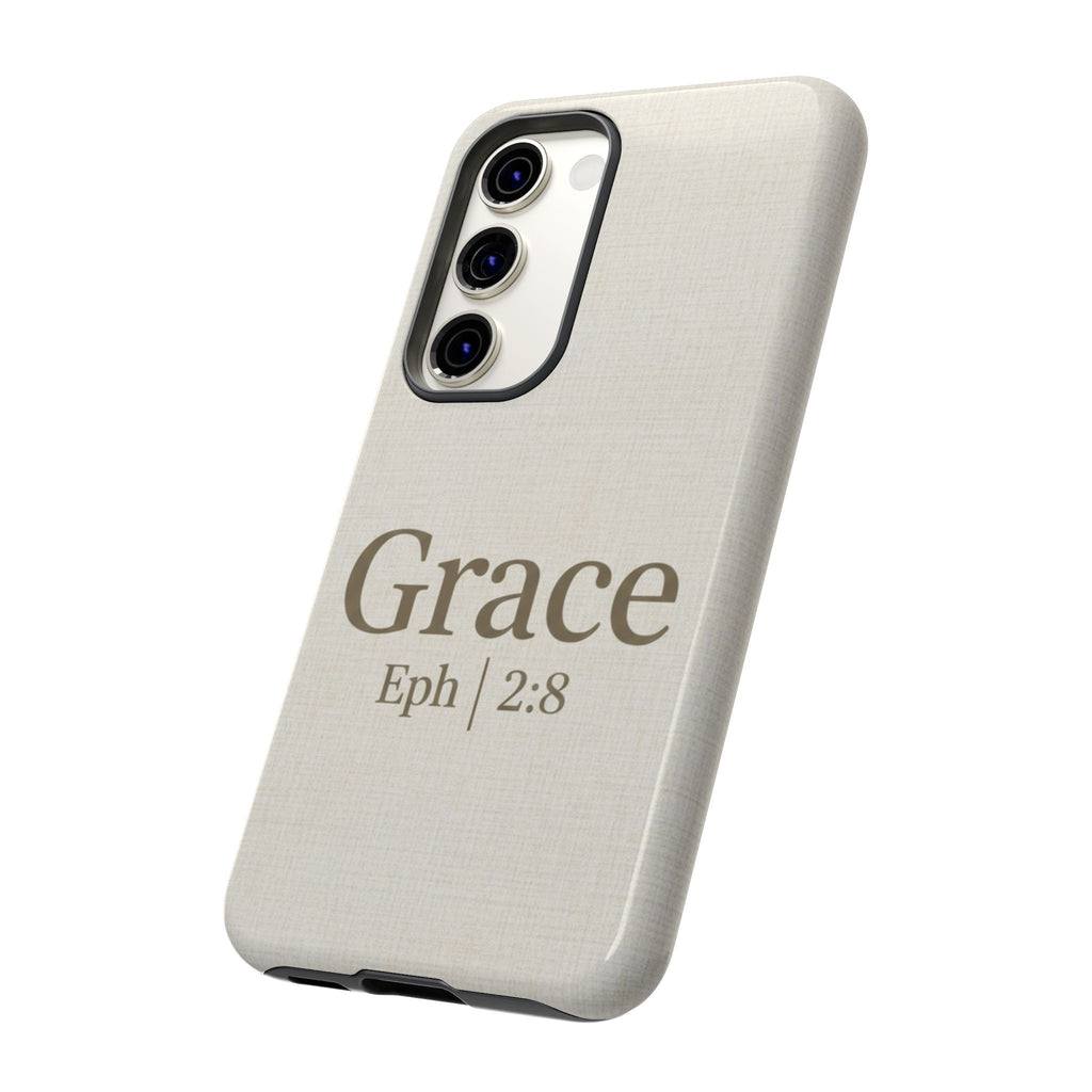 Grace (Ephesians 2:8) Phone Case — Minimalist Christian Inspirational Tough Case